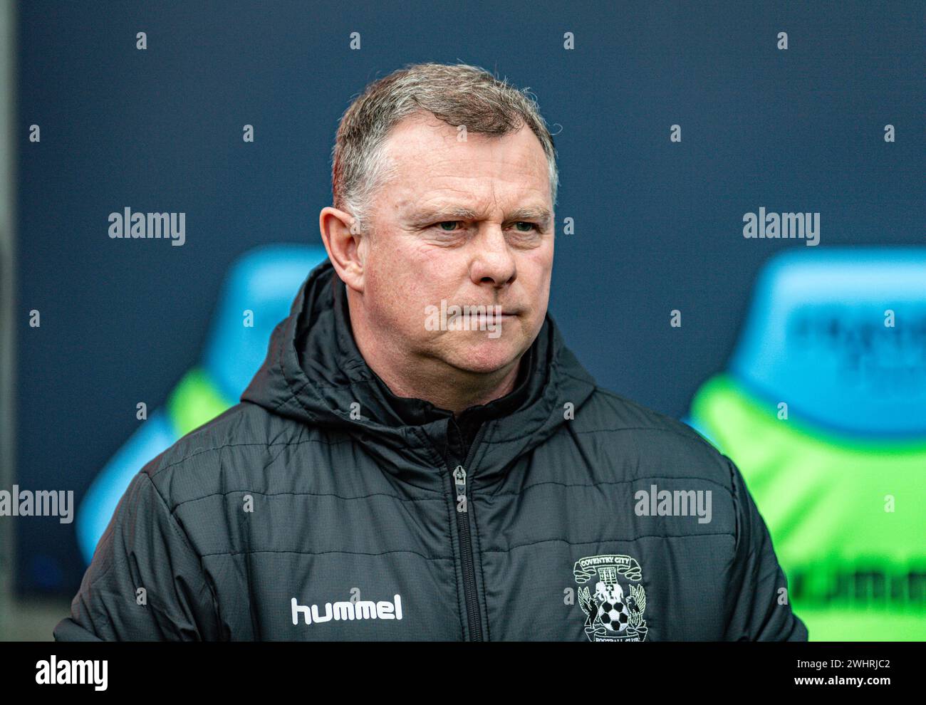 Februar 2024; Coventry Building Society Arena, Coventry, England; EFL Championship, Coventry City gegen Millwall; Coventry City Manager Mark Robins Stockfoto