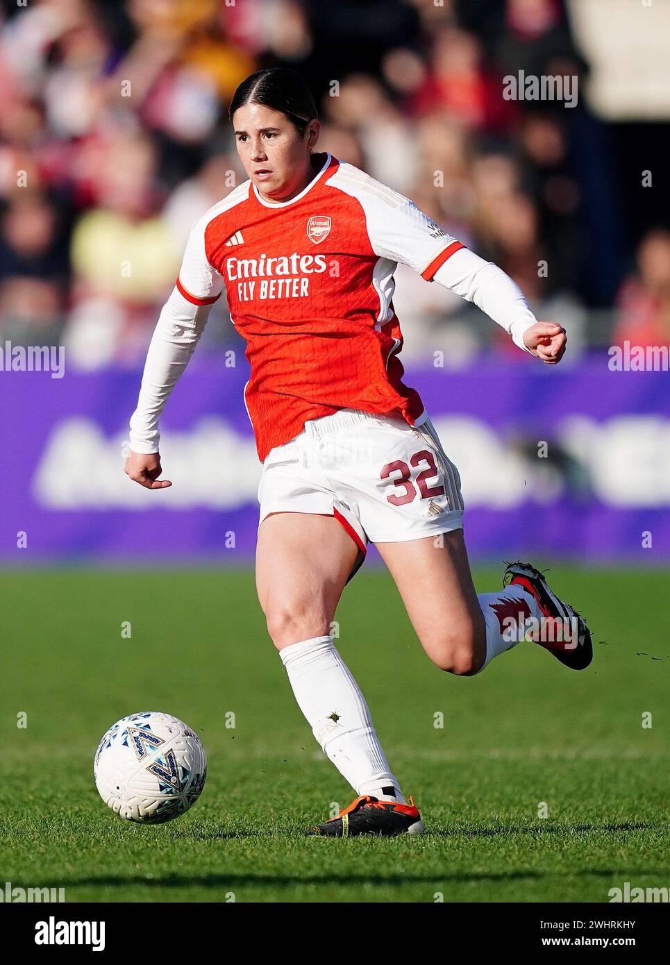 Arsenals Kyra Cooney-Cross während des fünften Rundenspiels im Adobe WFA Cup im Mangata Pay UK Stadium in Borehamwood. Bilddatum: Sonntag, 11. Februar 2024. Stockfoto