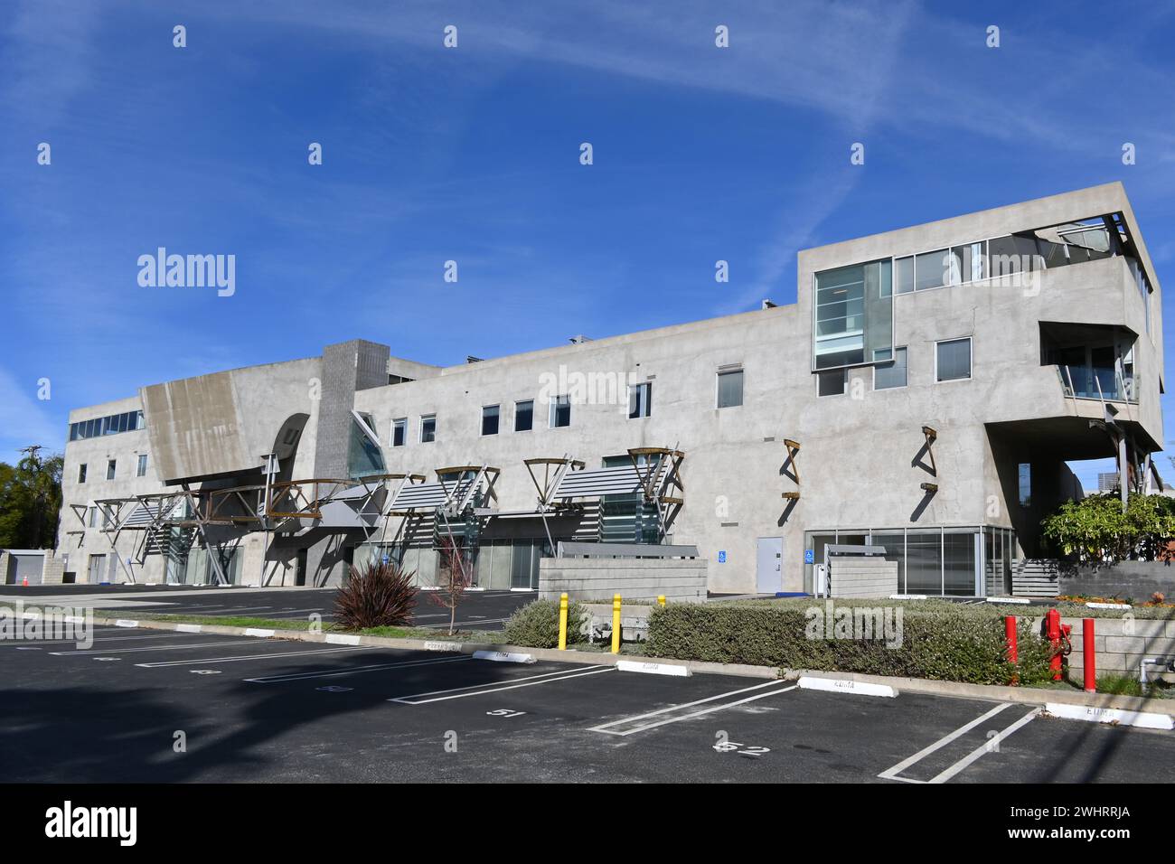 CULVER CITY, KALIFORNIEN - 28. JAN 2024: Die Hayden Studios sind eine voll integrierte HD-Anlage, die für Live-Produktion und Netzwerkproduktion ausgestattet ist. Stockfoto