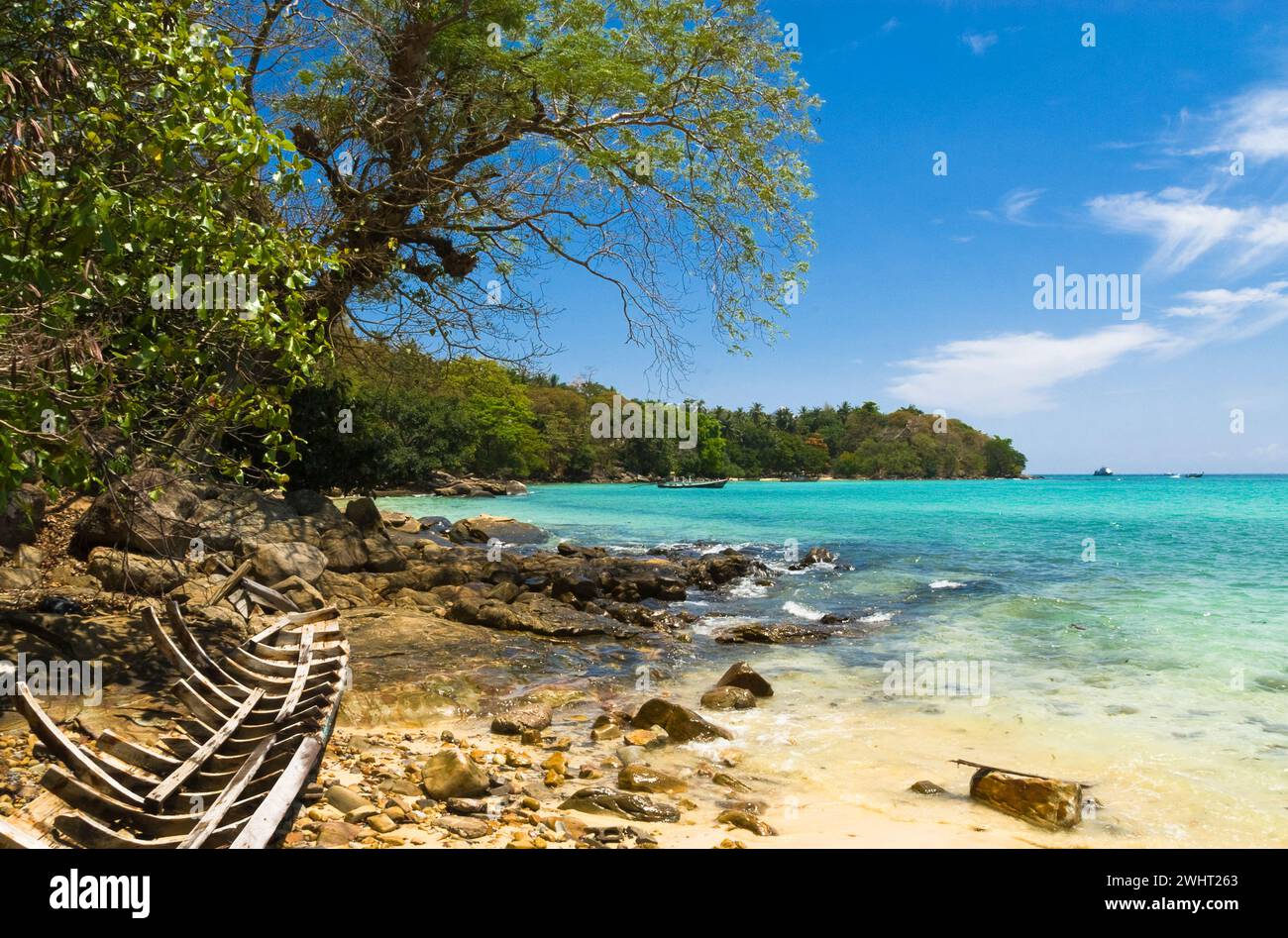 Long Beach auf Phi Phi Island, Thailaendische Insel Koh Phi Phi, Andamanensee Stockfoto