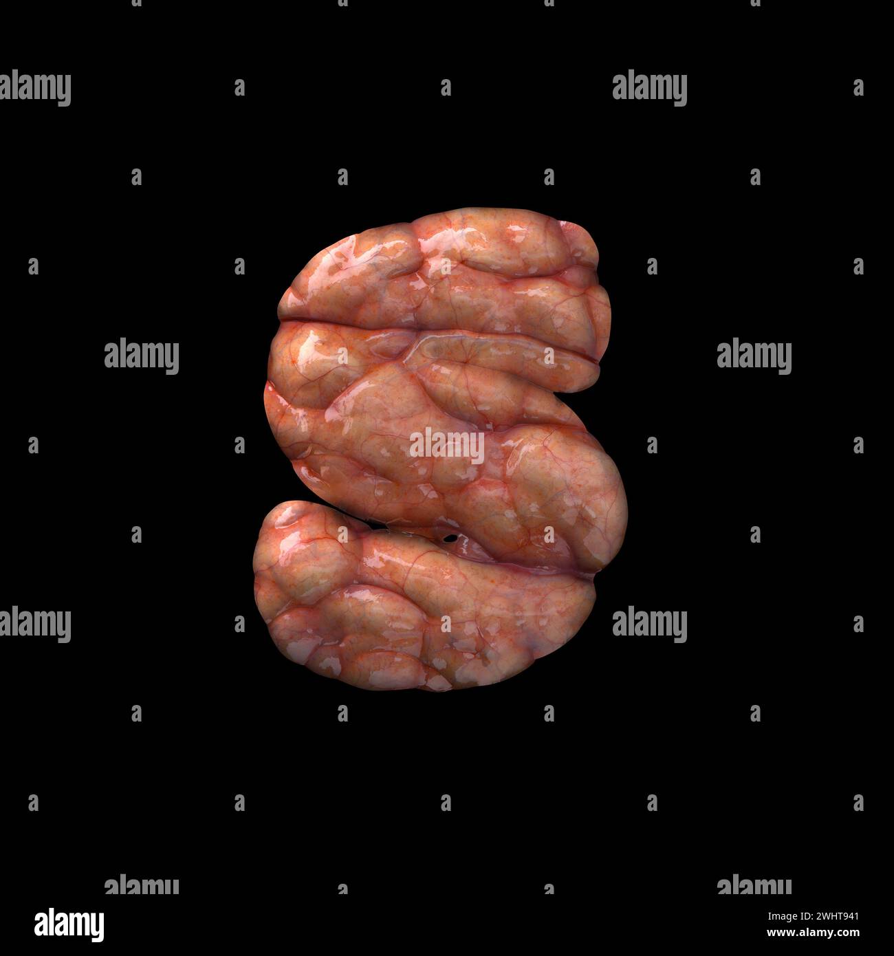 Halloween Letter S - Kleinbuchstaben 3d Bloody Font - geeignet für Halloween, Horror oder Tod verwandten Themen Stockfoto