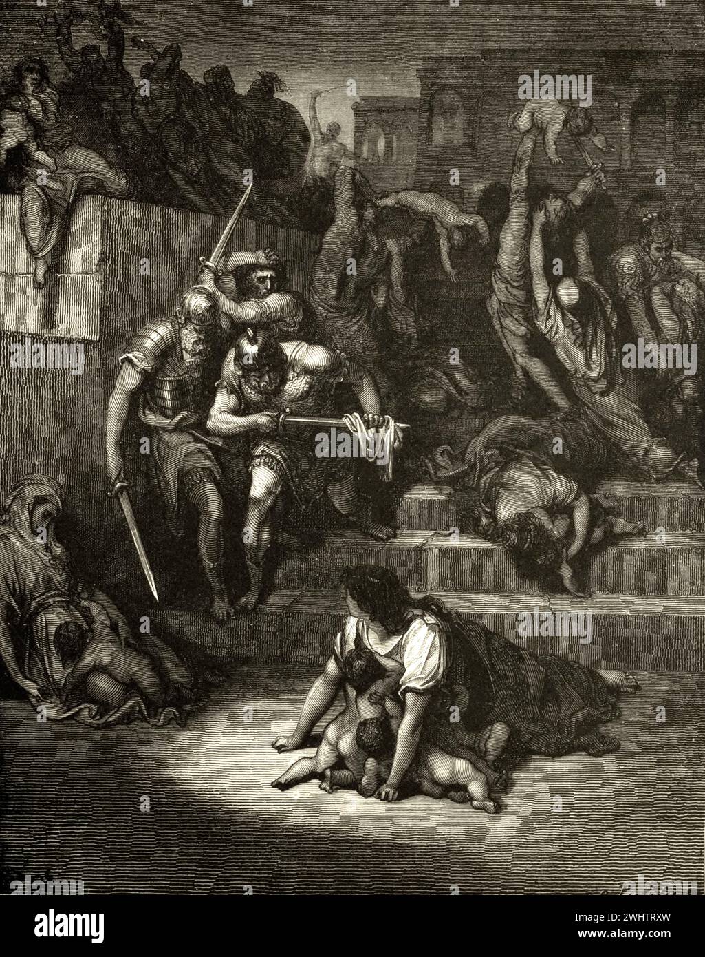 Die Bibel - das Massaker an den Unschuldigen durch Gustave Dorè Stockfoto Die Bibel - das Massaker an den Unschuldigen durch Gustave Dorè Stockfoto