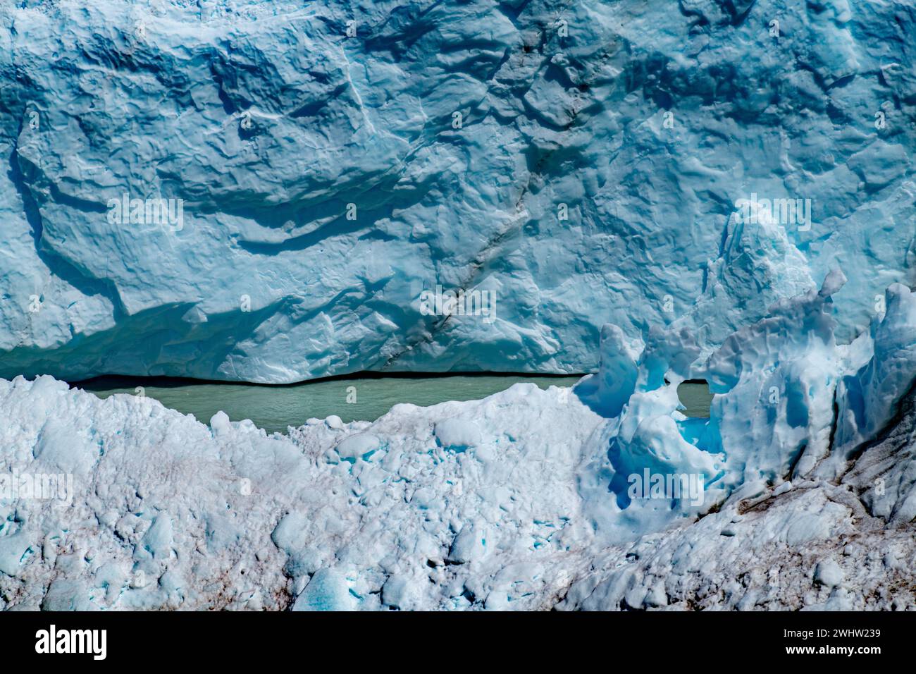 Gletscherlandschaft von Perito Moreno in Pampa Argentinien Stockfoto