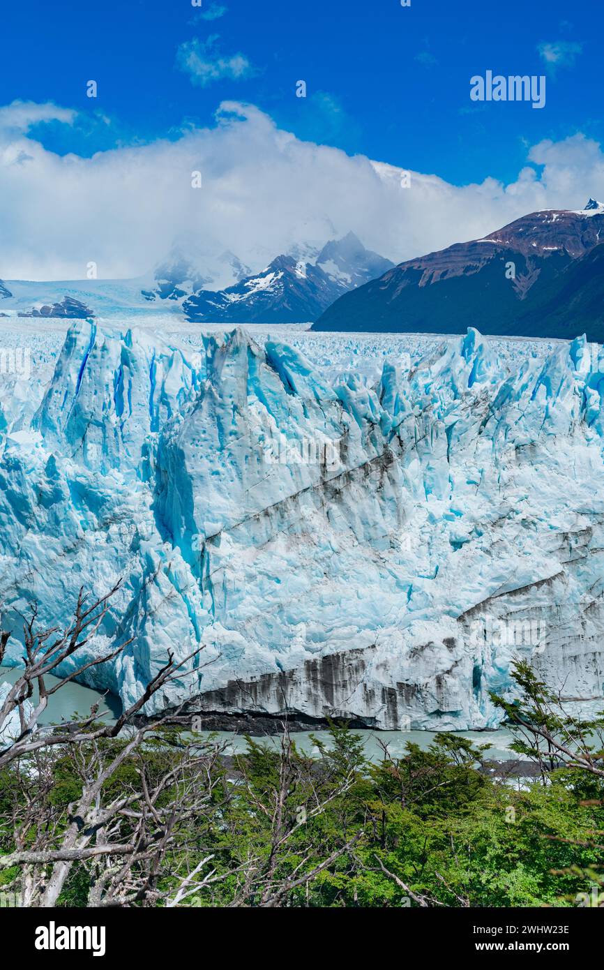 Gletscherlandschaft von Perito Moreno in Pampa Argentinien Stockfoto