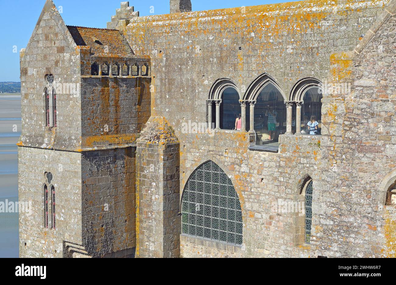 Mont-Saint-Michel, Abtei, Fragment, Normandie, Frankreich Stockfoto