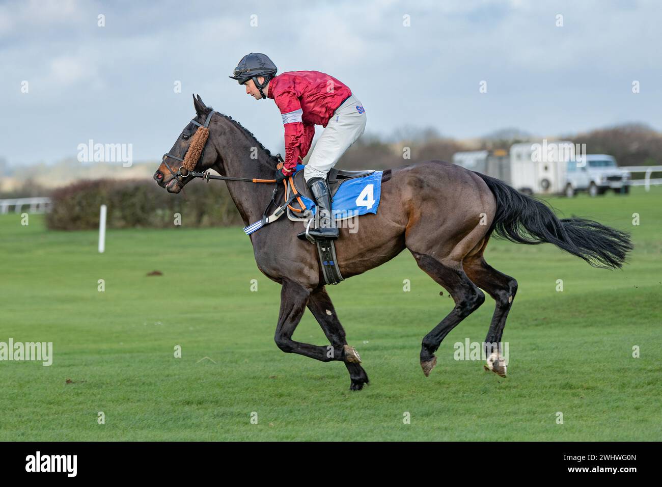 Zweites Rennen in Wincanton, Samstag, 19. Februar 2022, Steeple Chase Stockfoto