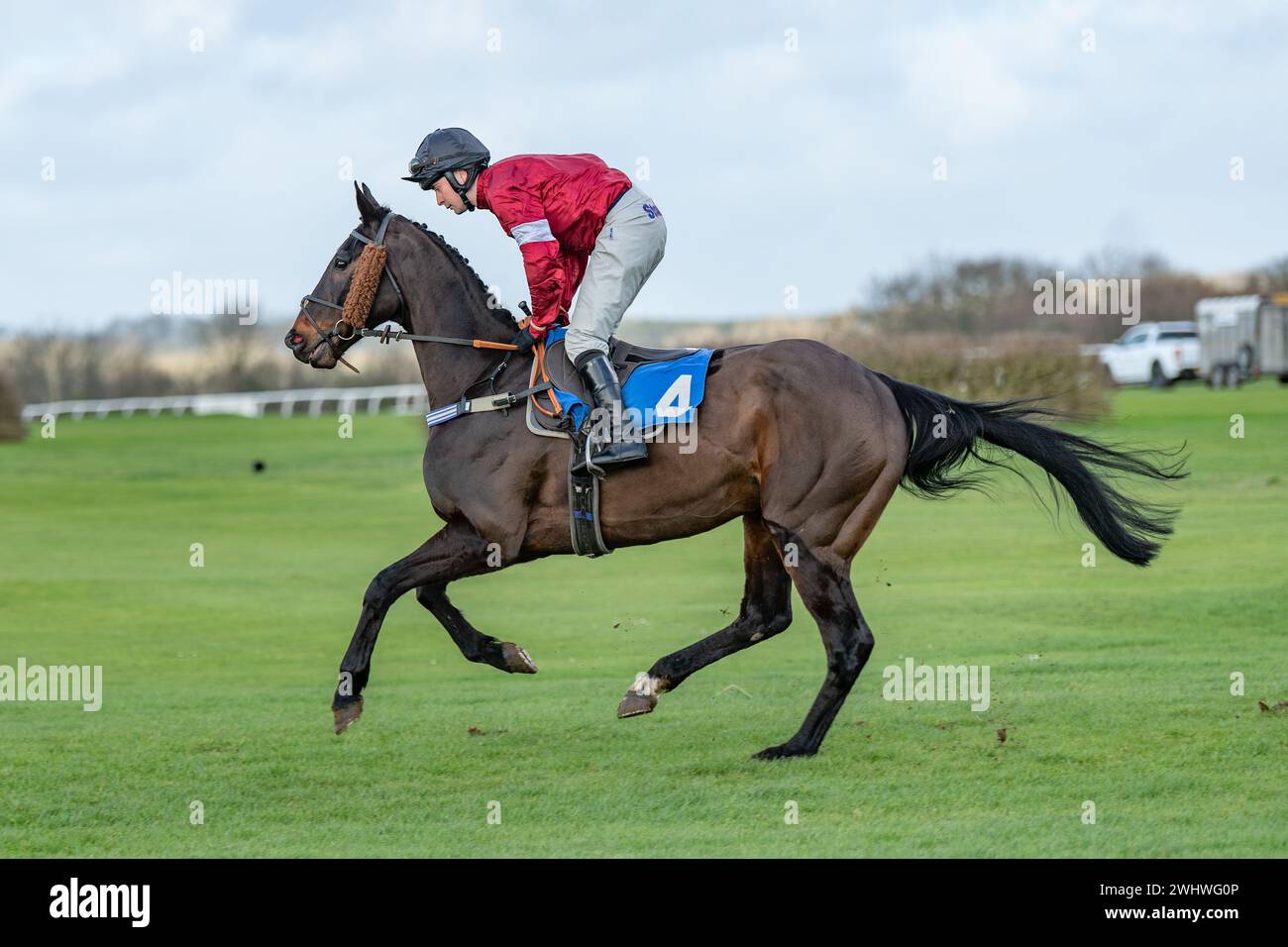 Zweites Rennen in Wincanton, Samstag, 19. Februar 2022, Steeple Chase Stockfoto