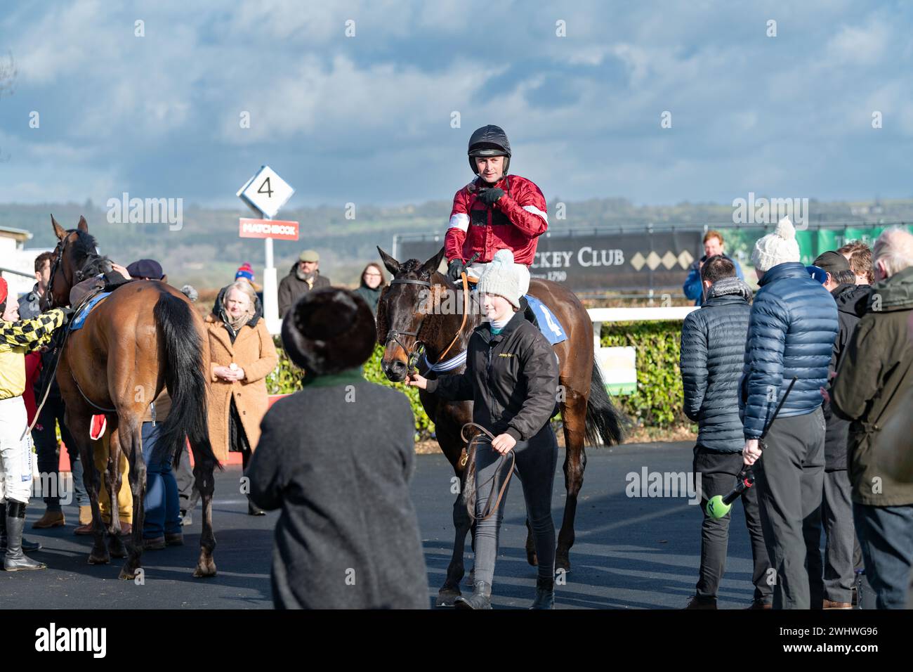 Zweites Rennen in Wincanton, Samstag, 19. Februar 2022, Steeple Chase Stockfoto