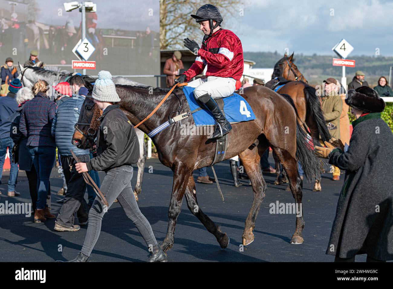 Zweites Rennen in Wincanton, Samstag, 19. Februar 2022, Steeple Chase Stockfoto