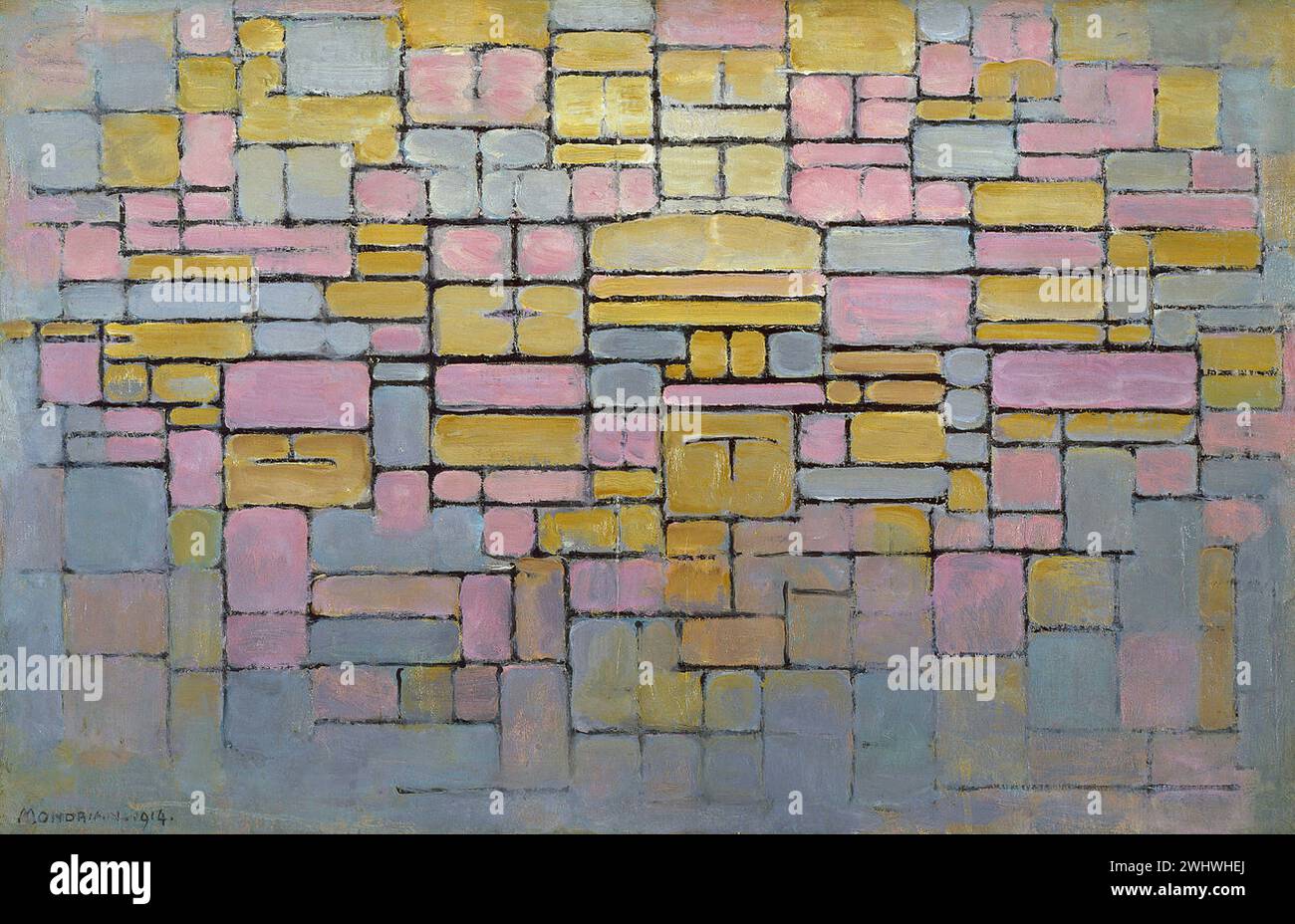 Piet Mondrian - Peinture Nr. 2, Komposition Nr. V Stockfoto