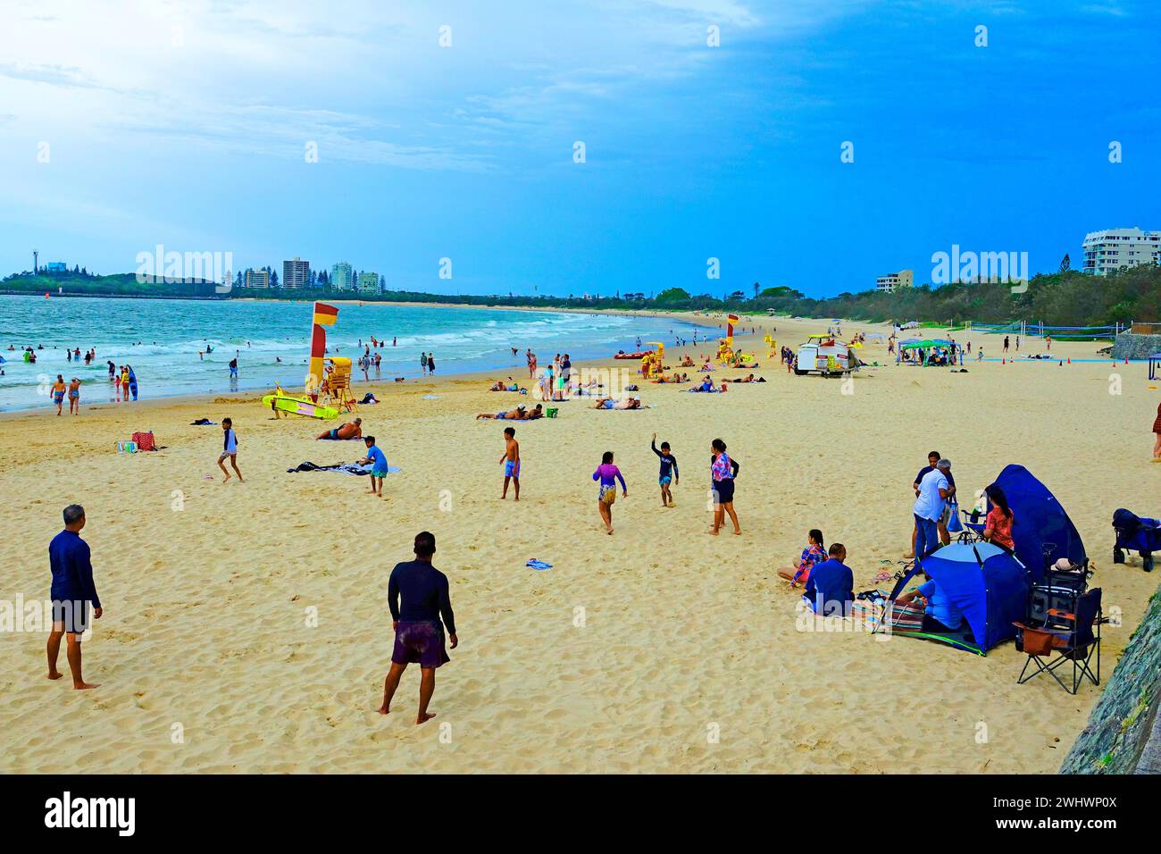Mooloolaba Beach Queensland Australien Sunshine Coast Region Stockfoto