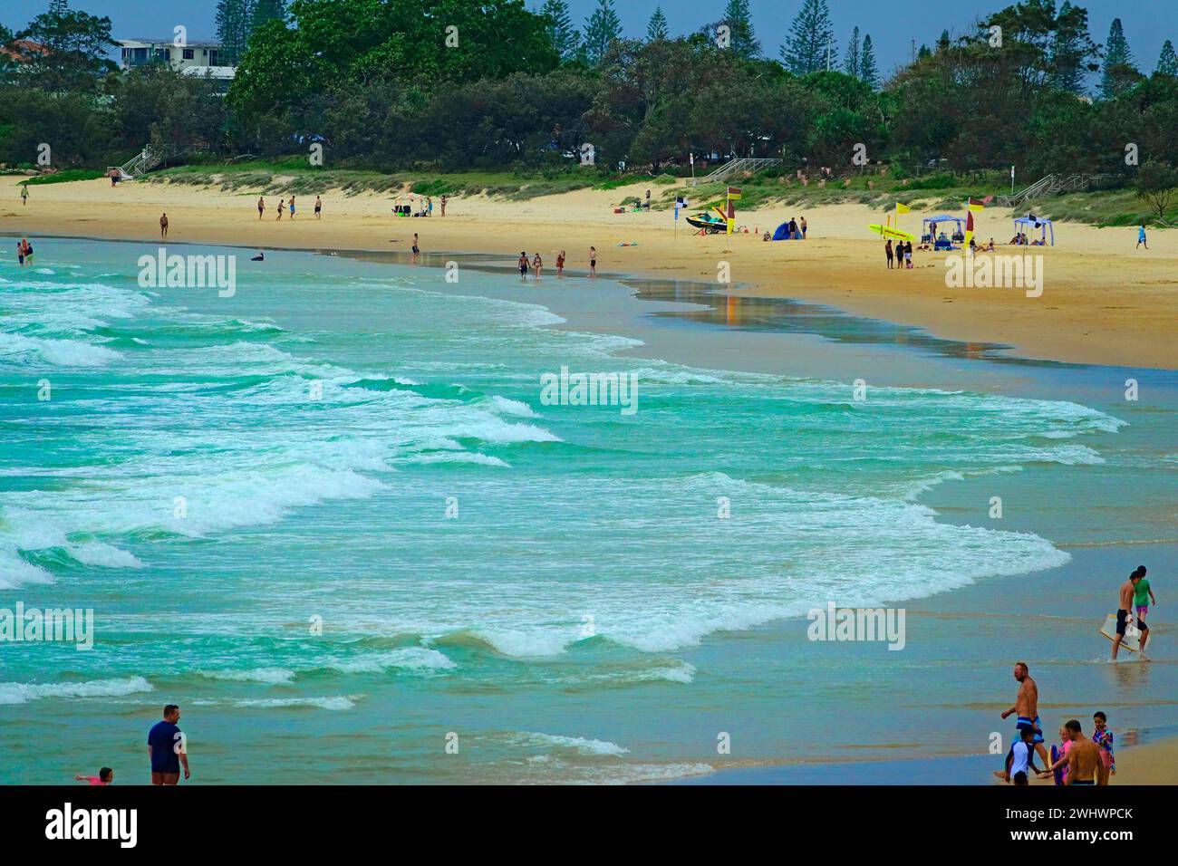 Mooloolaba Beach Queensland Australien Sunshine Coast Region Stockfoto