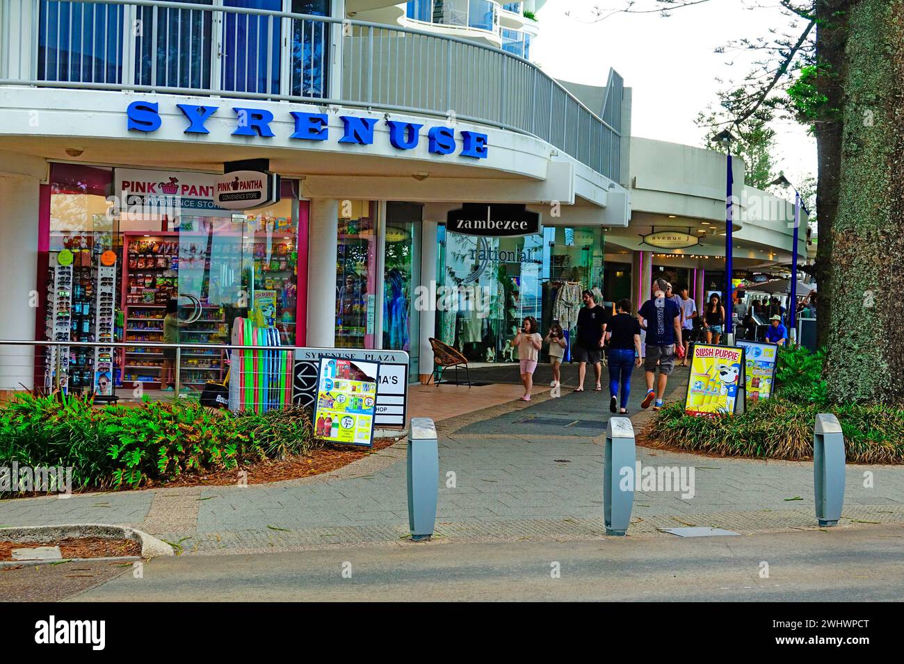 Mooloolaba Einkaufs- und Restaurantviertel Queensland Australien Stockfoto