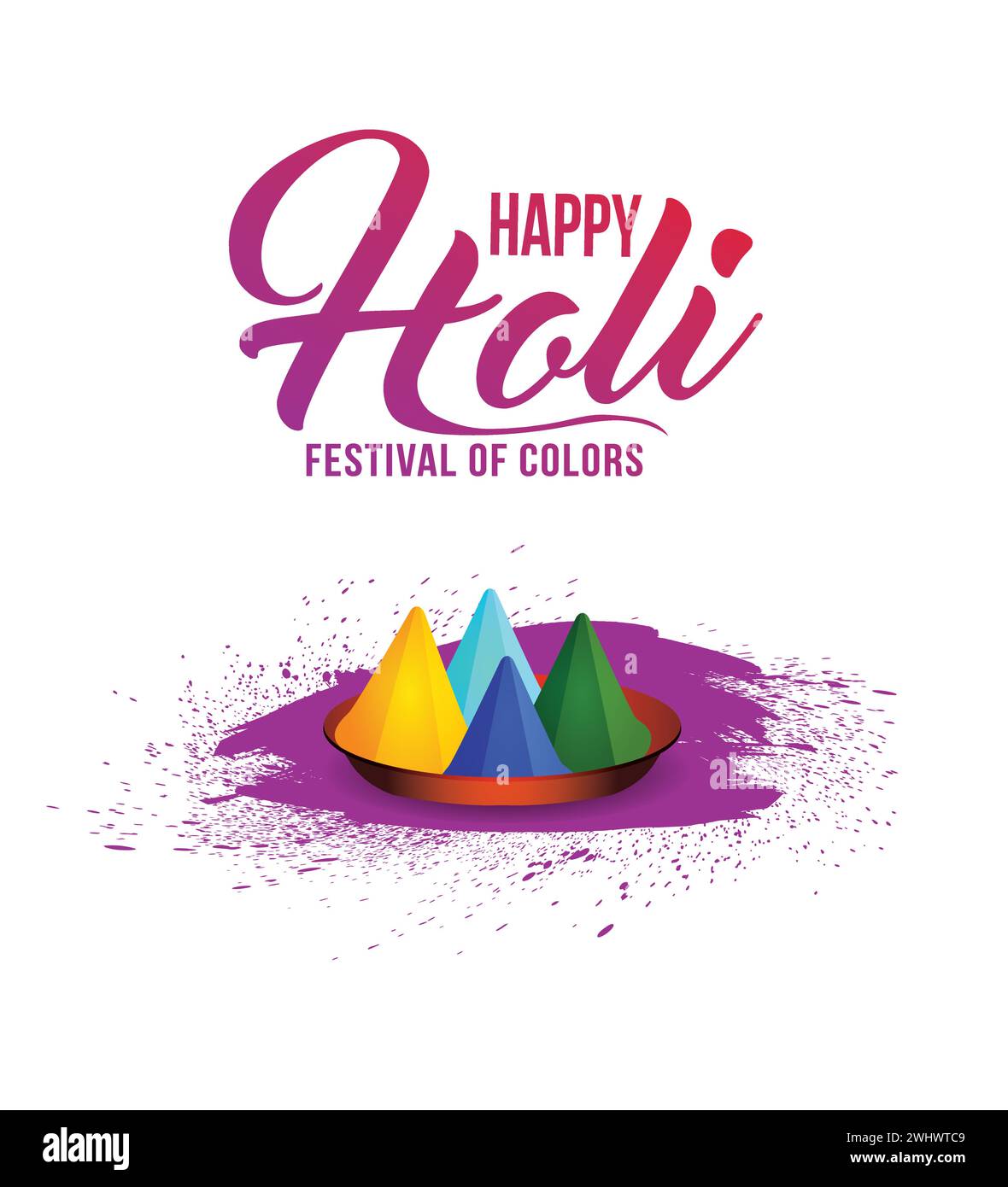 Vektor-Illustration Von Indien Festival Of Color Happy Holi Hintergrund Stock Vektor