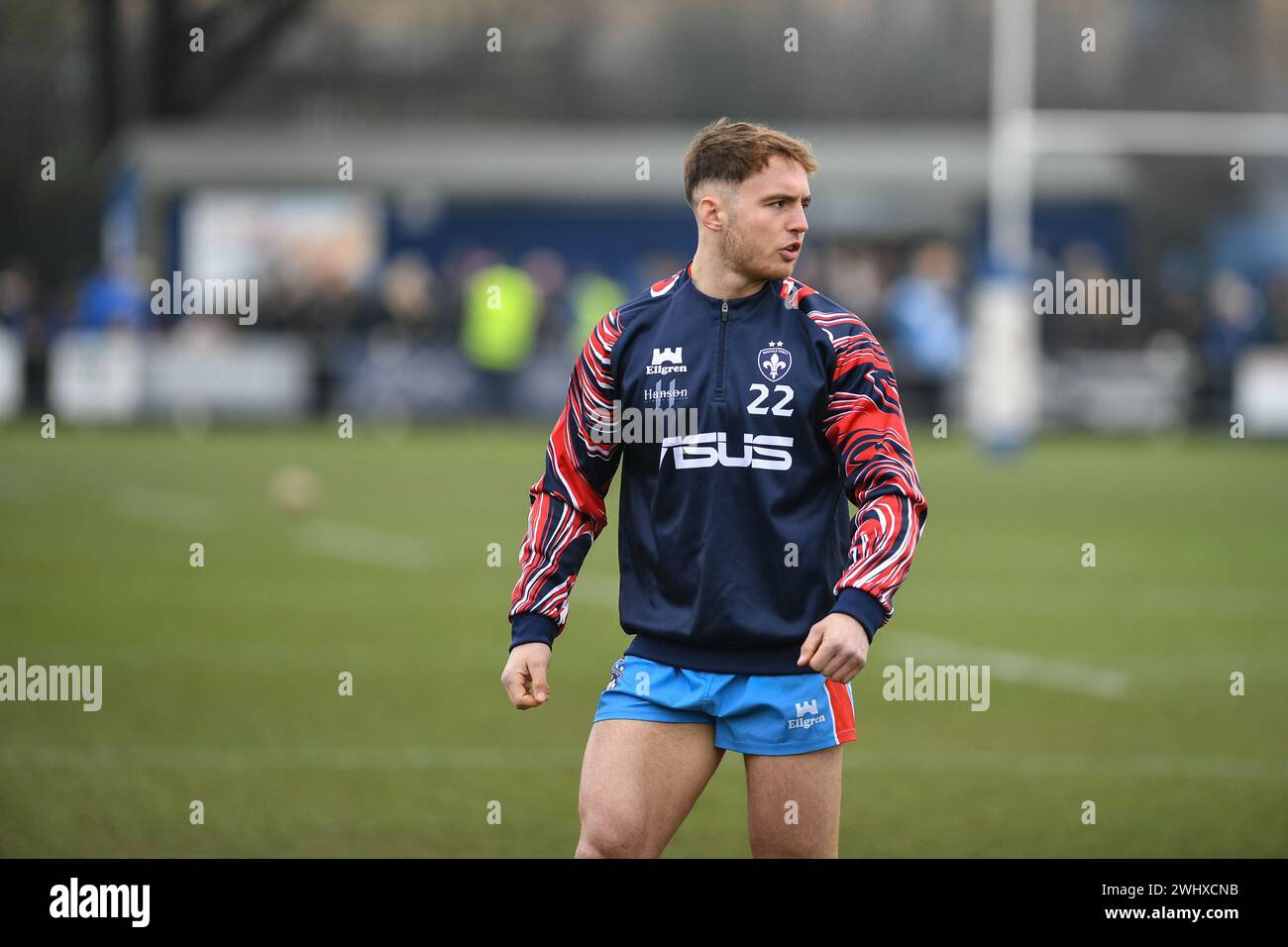 Halifax, England - 7. Februar 2024 - Jack Croft von Wakefield Trinity. Rugby League Challenge Cup, Siddal ARLFC vs Wakefield Trinity in Chevinedge (Siddal Sports and Community Centre), Halifax, UK Dean Williams Stockfoto
