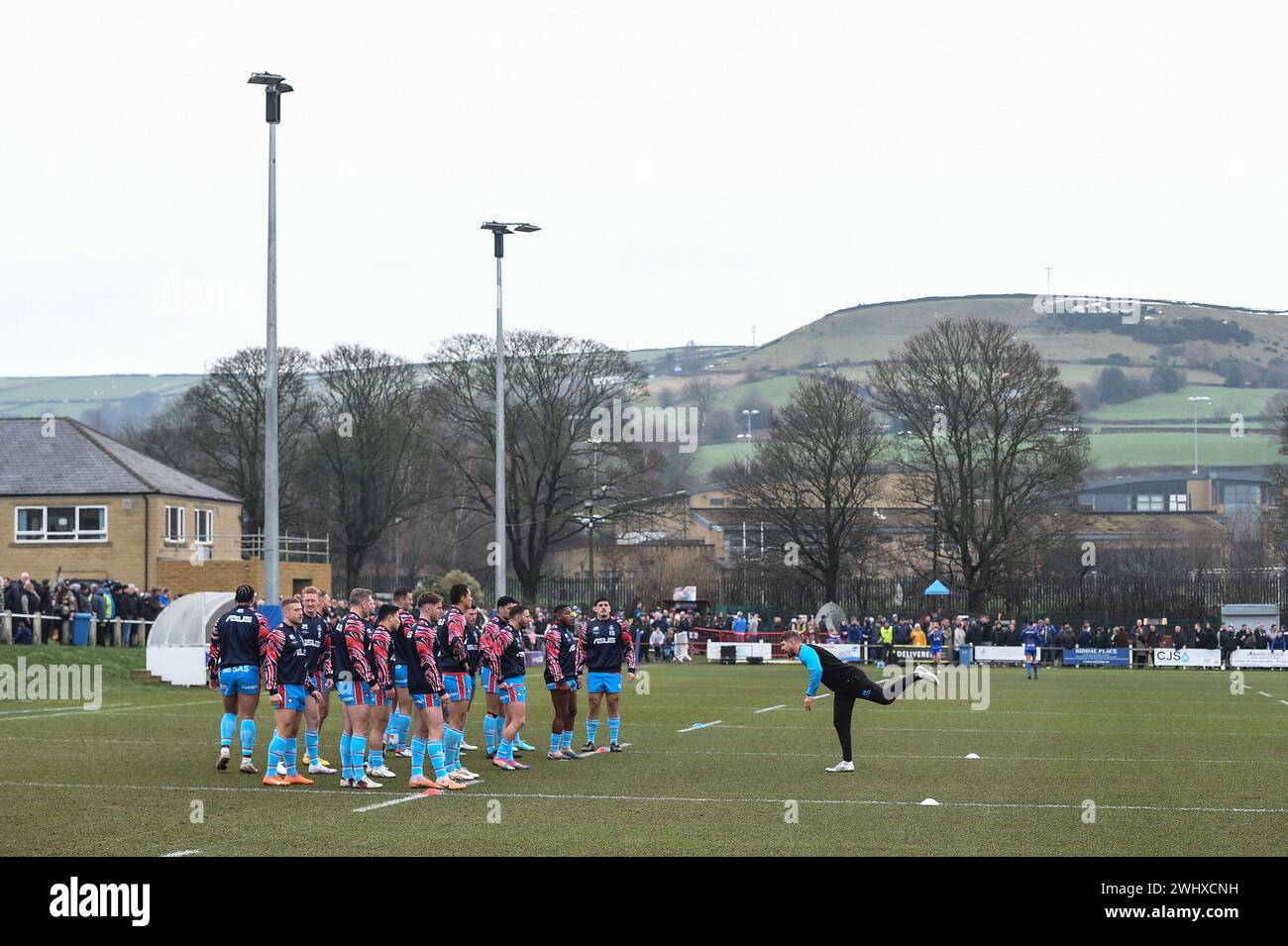 Halifax, England - 7. Februar 2024 - Wakefield Trinity warm Up General. Rugby League Challenge Cup, Siddal ARLFC vs Wakefield Trinity in Chevinedge (Siddal Sports and Community Centre), Halifax, UK Dean Williams Stockfoto