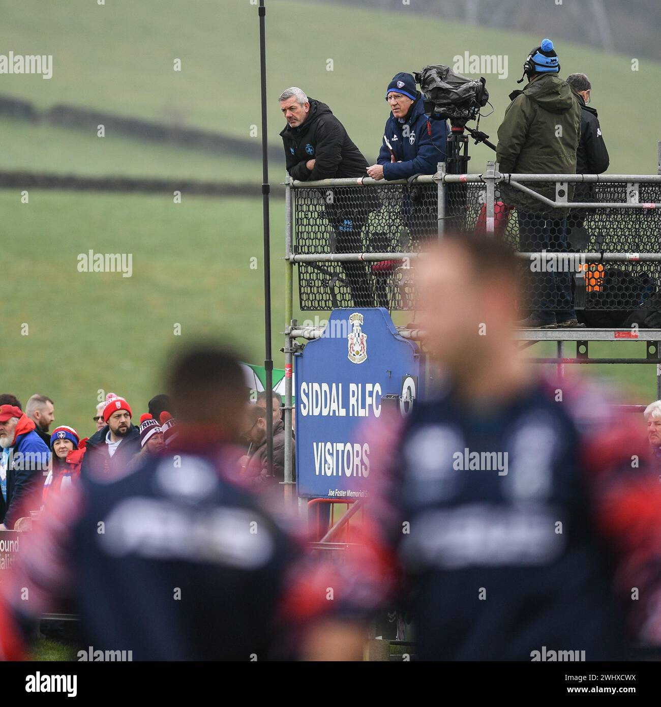 Halifax, England - 7. Februar 2024 - Darryl Powell Head Coach von Wakefield Trinity. Rugby League Challenge Cup, Siddal ARLFC vs Wakefield Trinity in Chevinedge (Siddal Sports and Community Centre), Halifax, UK Dean Williams Stockfoto