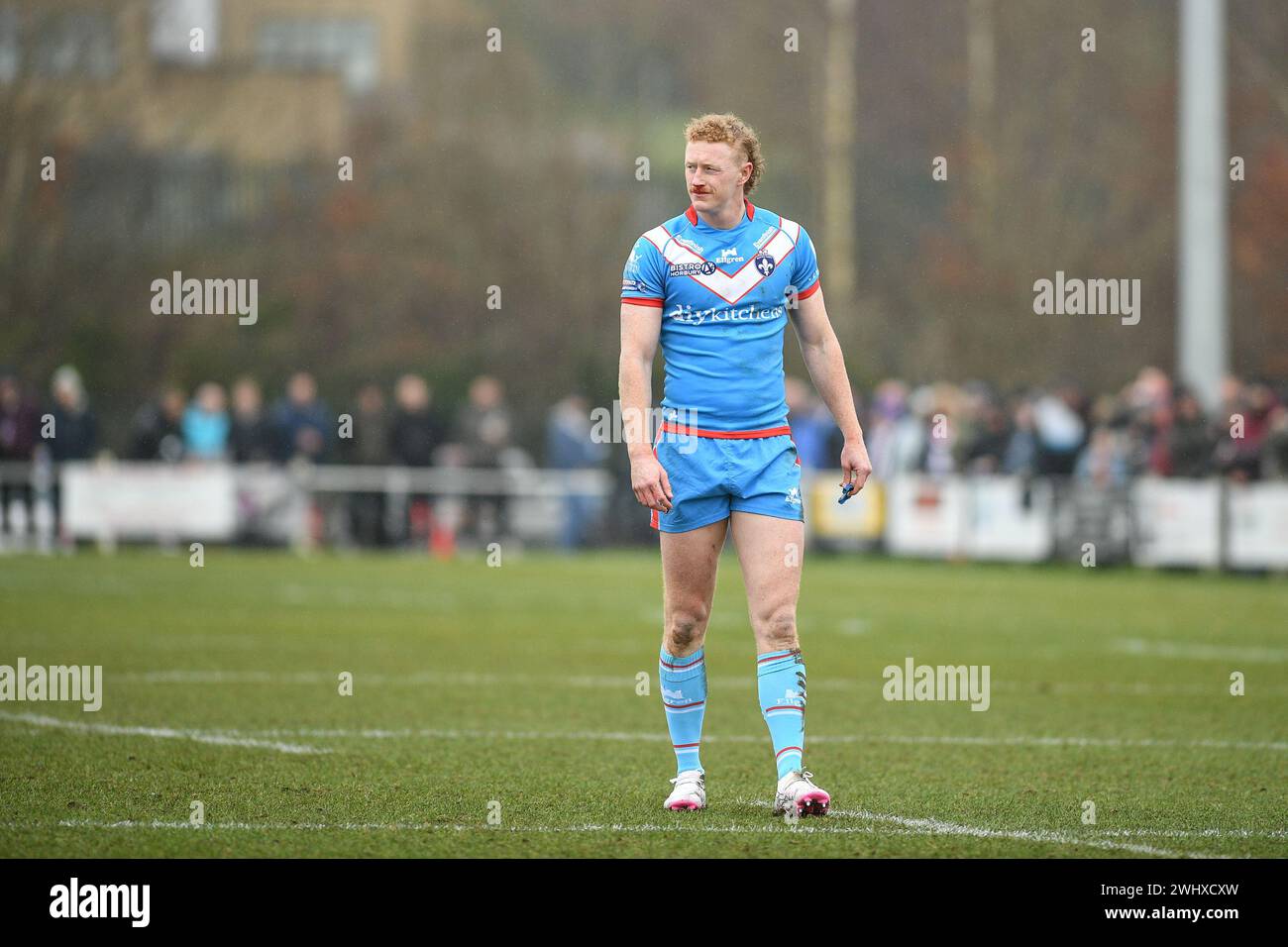 Halifax, England - 7. Februar 2024 - Wakefield Trinity's Lachlan Walmsley. Rugby League Challenge Cup, Siddal ARLFC vs Wakefield Trinity in Chevinedge (Siddal Sports and Community Centre), Halifax, UK Dean Williams Stockfoto