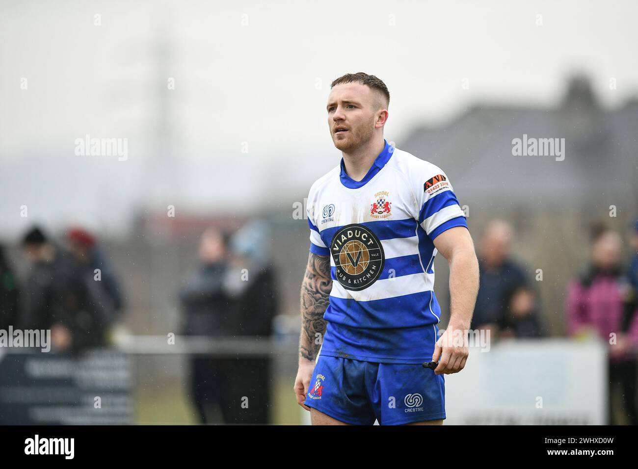 Halifax, England - 7. Februar 2024 - Christian Ackroyd aus Siddal ARLFC. Rugby League Challenge Cup, Siddal ARLFC vs Wakefield Trinity in Chevinedge (Siddal Sports and Community Centre), Halifax, UK Dean Williams Stockfoto