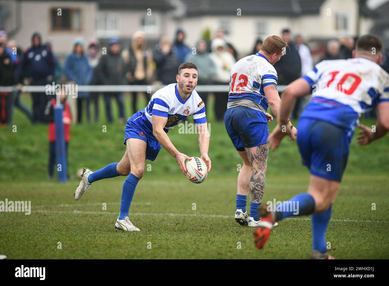 Halifax, England - 7. Februar 2024 - Dan May von Siddal ARLFC. Rugby League Challenge Cup, Siddal ARLFC vs Wakefield Trinity in Chevinedge (Siddal Sports and Community Centre), Halifax, UK Dean Williams Stockfoto