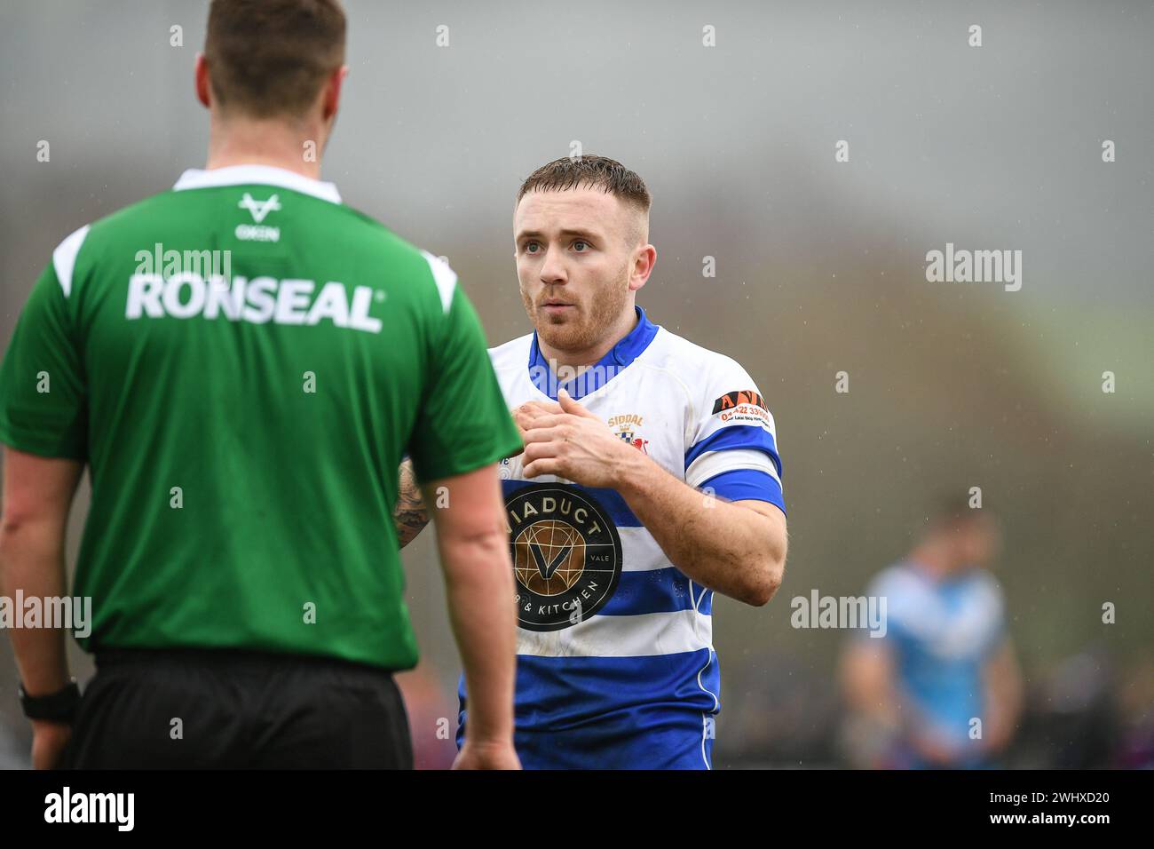 Halifax, England - 7. Februar 2024 - Christian Ackroyd aus Siddal ARLFC. Rugby League Challenge Cup, Siddal ARLFC vs Wakefield Trinity in Chevinedge (Siddal Sports and Community Centre), Halifax, UK Dean Williams Stockfoto