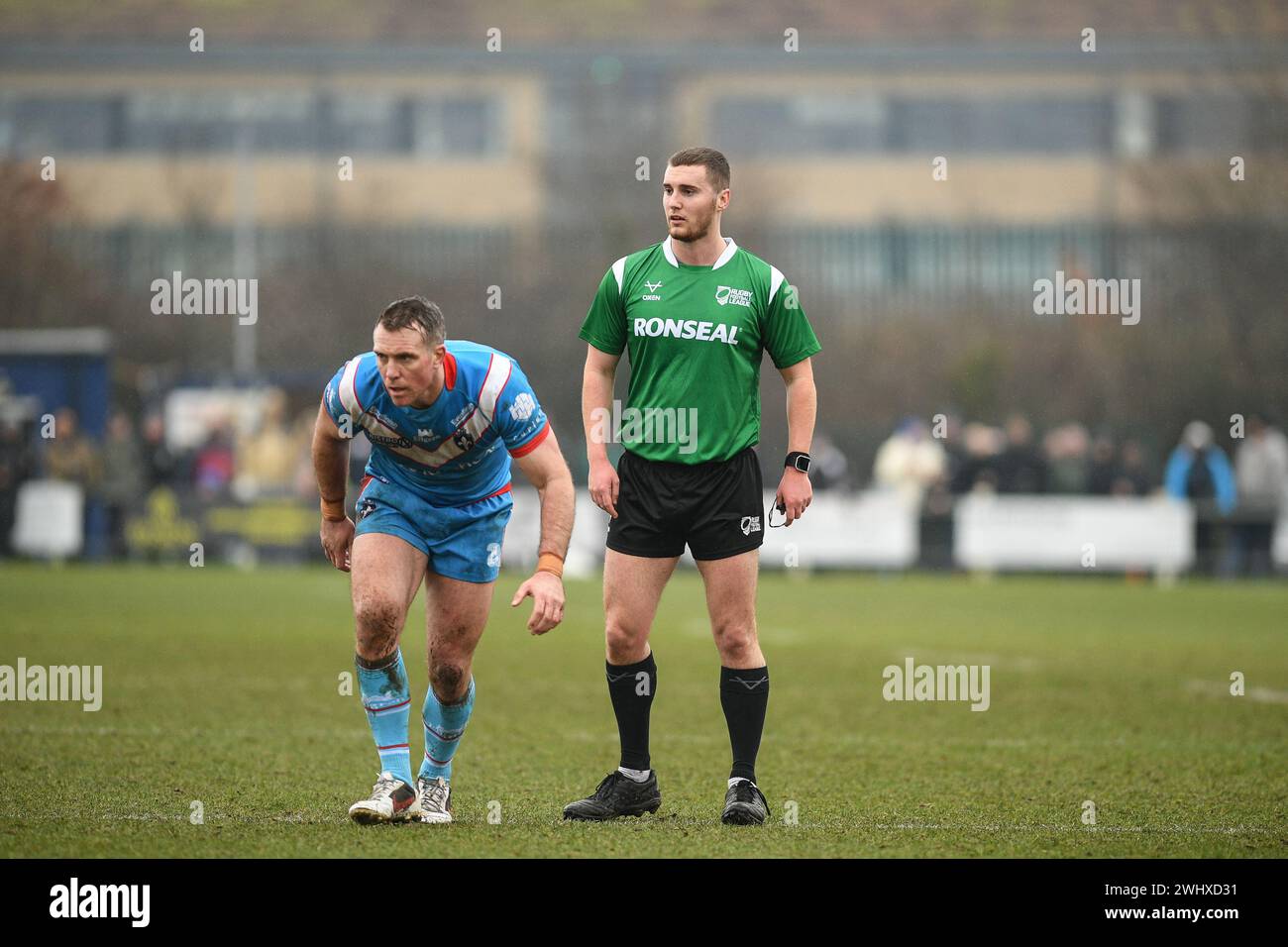 Halifax, England - 7. Februar 2024 - Matty Ashurst von Wakefield Trinity. Rugby League Challenge Cup, Siddal ARLFC vs Wakefield Trinity in Chevinedge (Siddal Sports and Community Centre), Halifax, UK Dean Williams Stockfoto