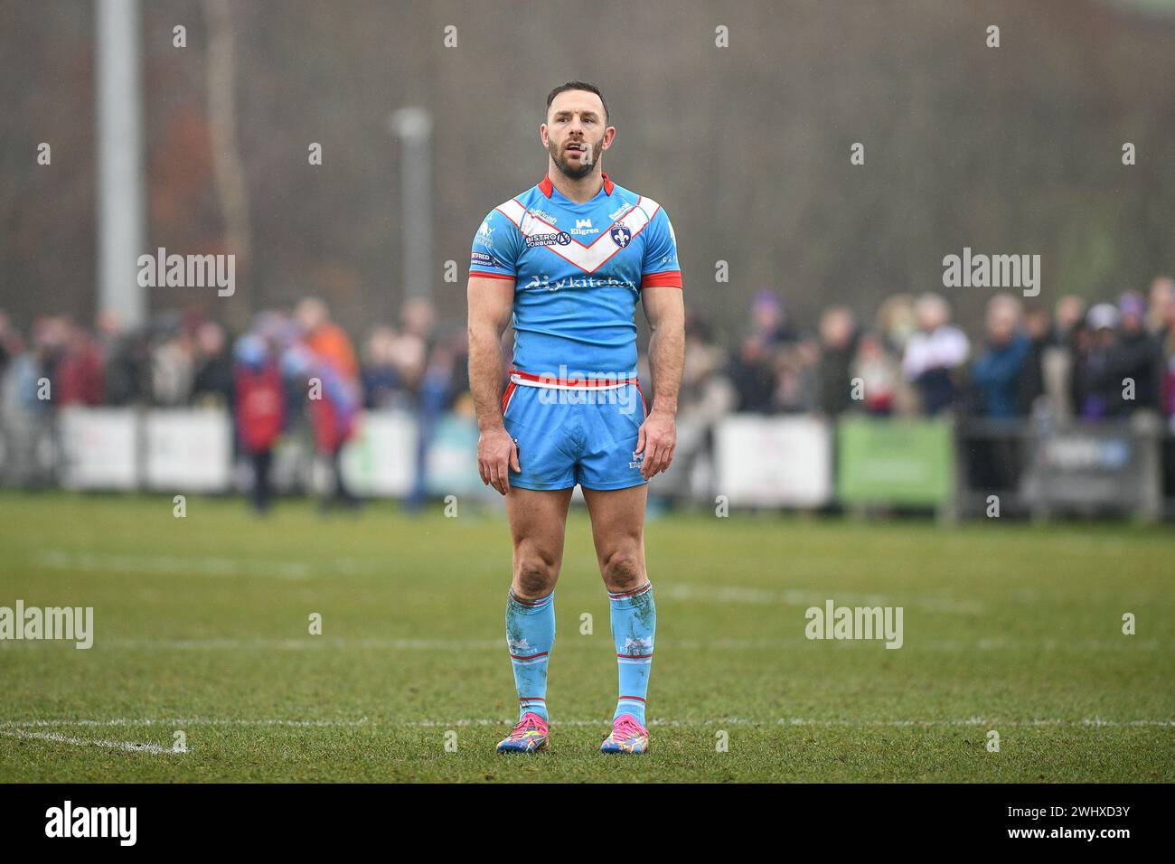 Halifax, England - 7. Februar 2024 - Wakefield Trinity's Luke Gale. Rugby League Challenge Cup, Siddal ARLFC vs Wakefield Trinity in Chevinedge (Siddal Sports and Community Centre), Halifax, UK Dean Williams Stockfoto