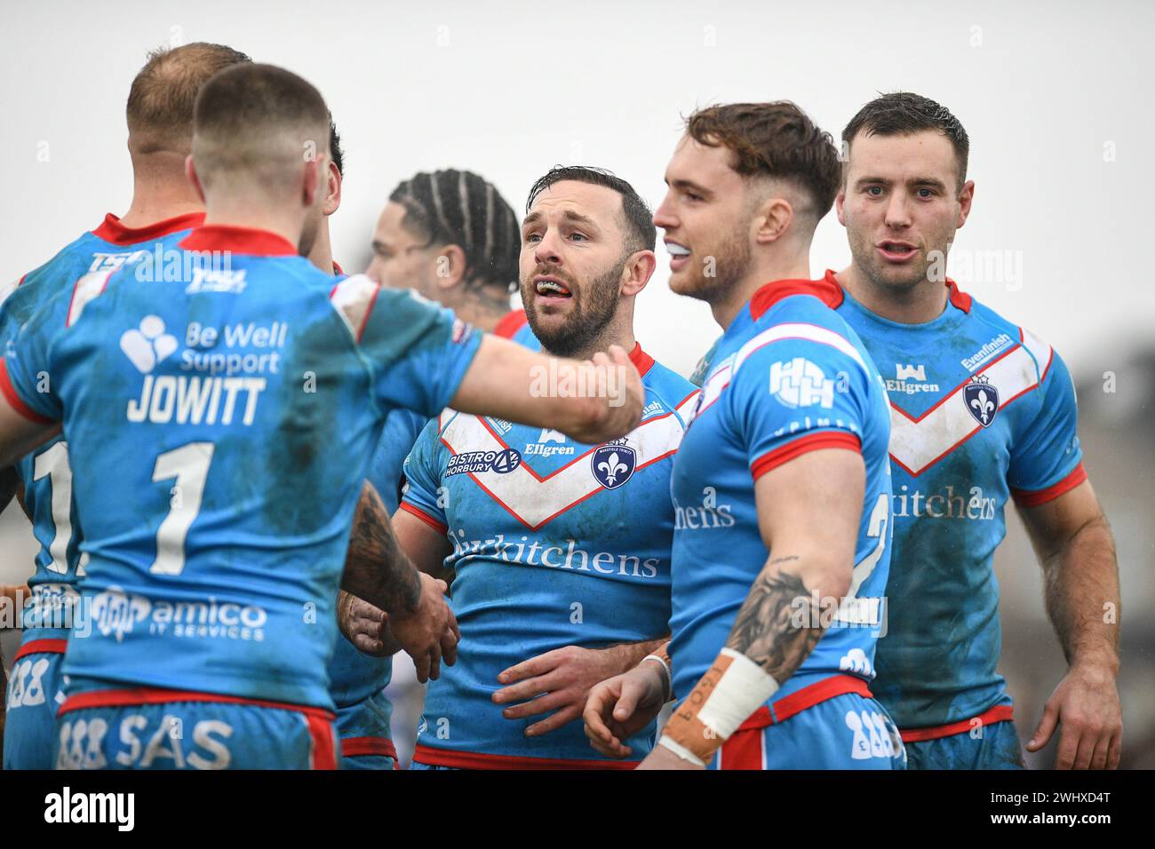 Halifax, England - 7. Februar 2024 - Wakefield Trinity's Luke Gale feiert. Rugby League Challenge Cup, Siddal ARLFC vs Wakefield Trinity in Chevinedge (Siddal Sports and Community Centre), Halifax, UK Dean Williams Stockfoto