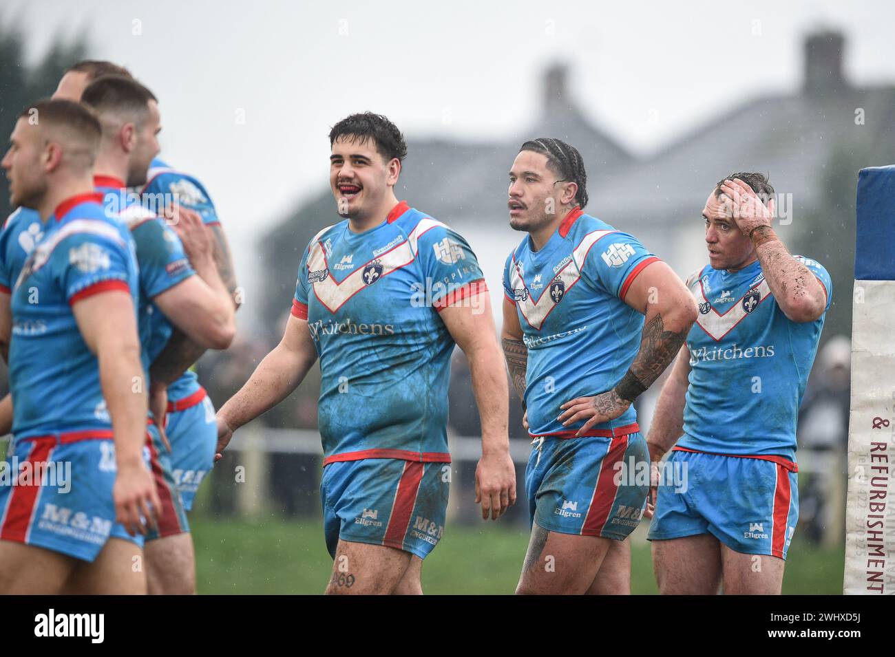 Halifax, England - 7. Februar 2024 - Caleb Uele von Wakefield Trinity. Rugby League Challenge Cup, Siddal ARLFC vs Wakefield Trinity in Chevinedge (Siddal Sports and Community Centre), Halifax, UK Dean Williams Stockfoto