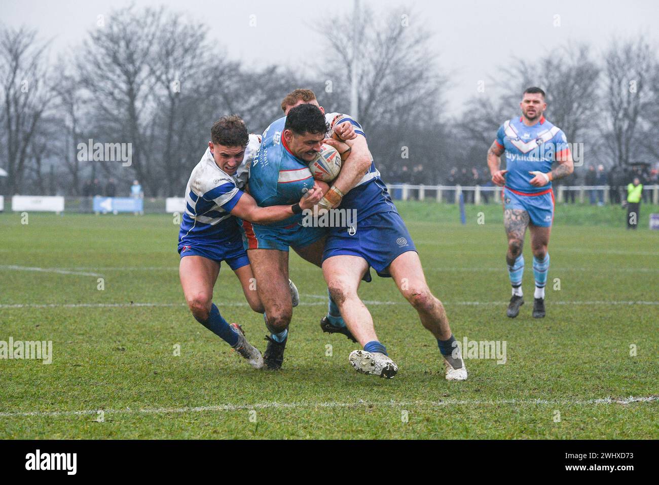 Halifax, England - 7. Februar 2024 - Mathieu Cozza von Wakefield Trinity. Rugby League Challenge Cup, Siddal ARLFC vs Wakefield Trinity in Chevinedge (Siddal Sports and Community Centre), Halifax, UK Dean Williams Stockfoto