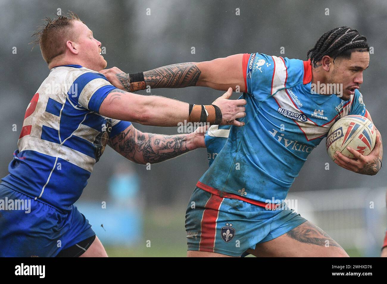 Halifax, England - 7. Februar 2024 - Renouf Atoni von Wakefield Trinity. Rugby League Challenge Cup, Siddal ARLFC vs Wakefield Trinity in Chevinedge (Siddal Sports and Community Centre), Halifax, UK Dean Williams Stockfoto