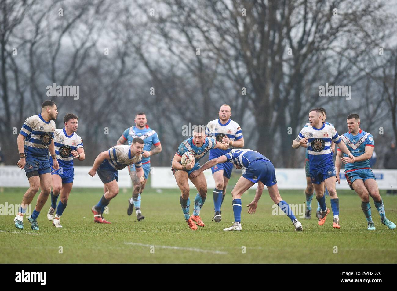 Halifax, England - 7. Februar 2024: Thomas Doyle von Wakefield Trinity in Aktion. Rugby League Challenge Cup, Siddal ARLFC vs Wakefield Trinity in Chevinedge (Siddal Sports and Community Centre), Halifax, UK Dean Williams Stockfoto