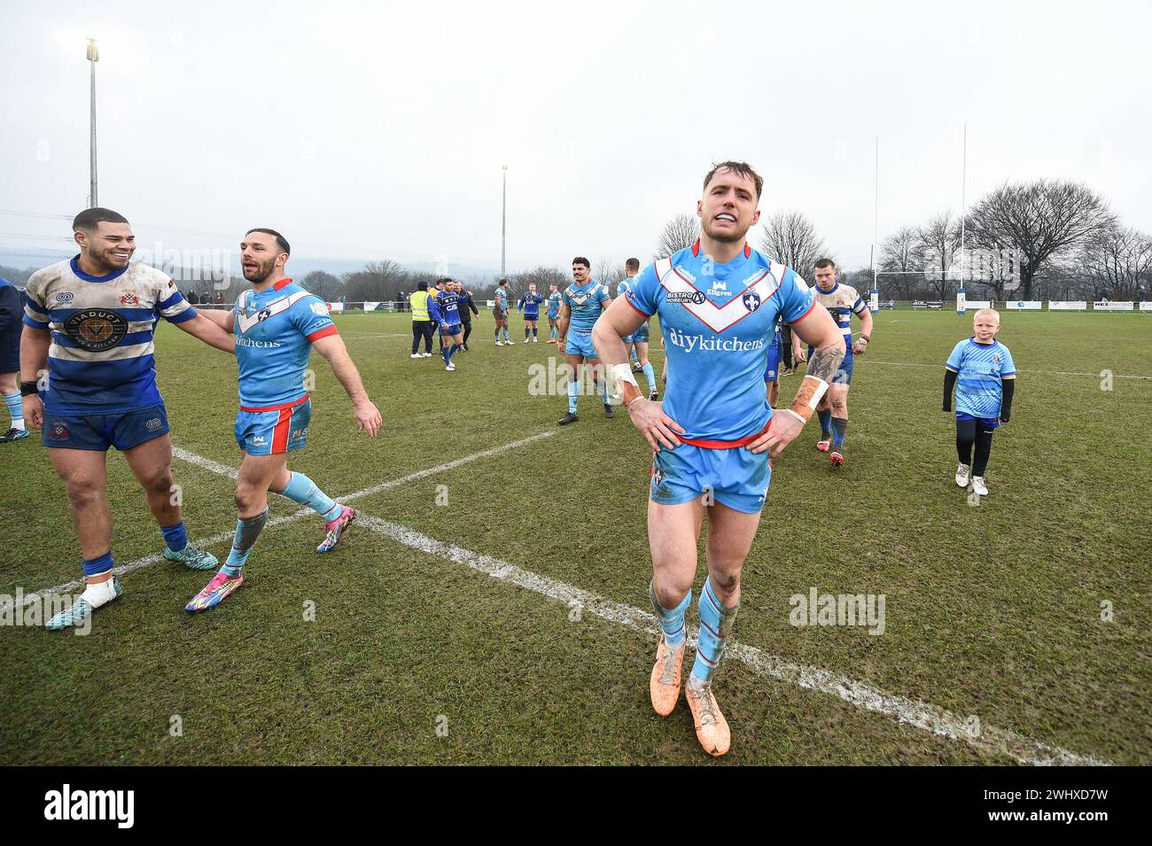 Halifax, England - 7. Februar 2024 - Jack Croft von Wakefield Trinity. Rugby League Challenge Cup, Siddal ARLFC vs Wakefield Trinity in Chevinedge (Siddal Sports and Community Centre), Halifax, UK Dean Williams Stockfoto