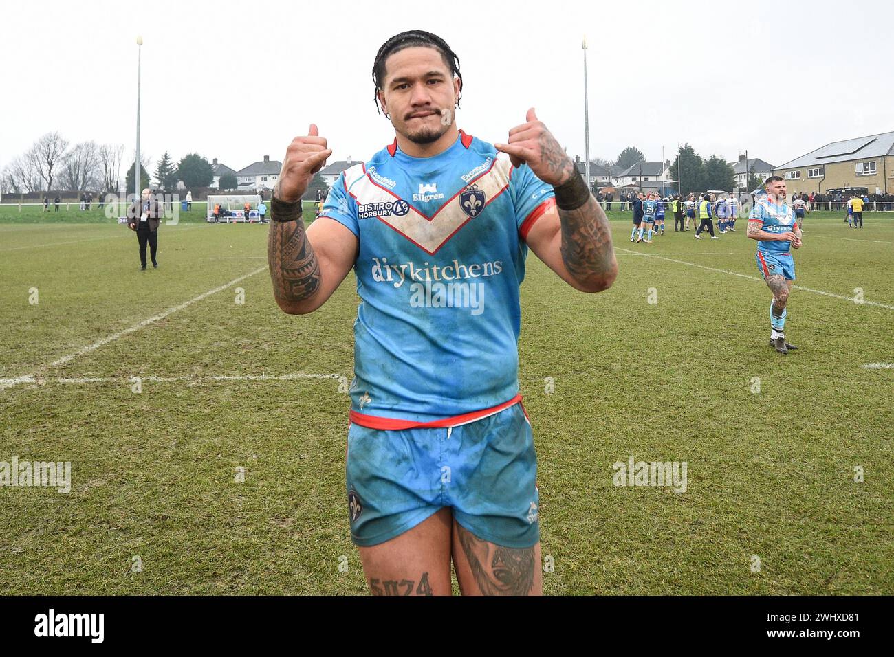Halifax, England - 7. Februar 2024 - Renouf Atoni von Wakefield Trinity. Rugby League Challenge Cup, Siddal ARLFC vs Wakefield Trinity in Chevinedge (Siddal Sports and Community Centre), Halifax, UK Dean Williams Stockfoto
