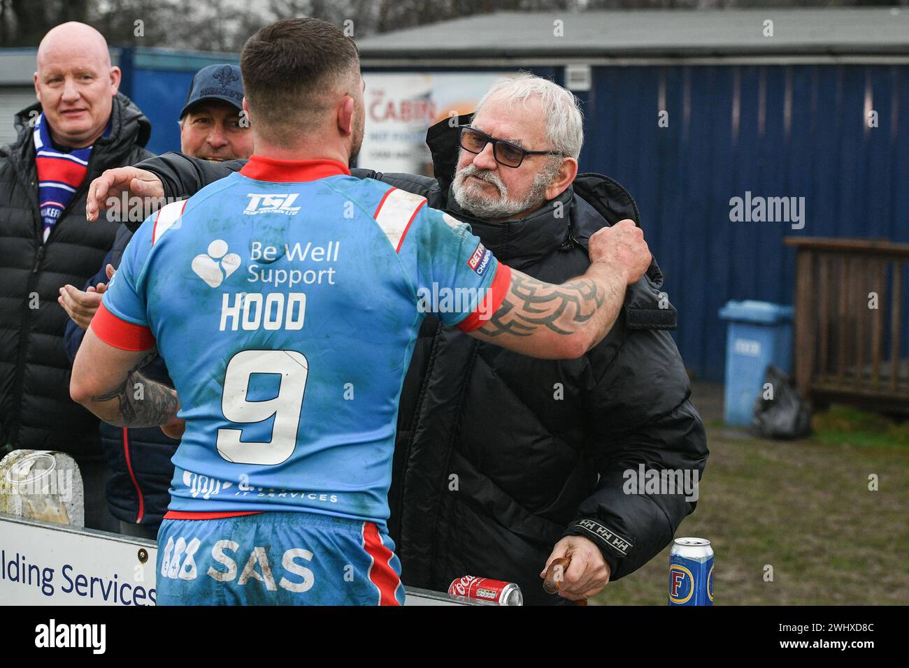 Halifax, England - 7. Februar 2024 - Wakefield Trinity's Liam Hood. Rugby League Challenge Cup, Siddal ARLFC vs Wakefield Trinity in Chevinedge (Siddal Sports and Community Centre), Halifax, UK Dean Williams Stockfoto