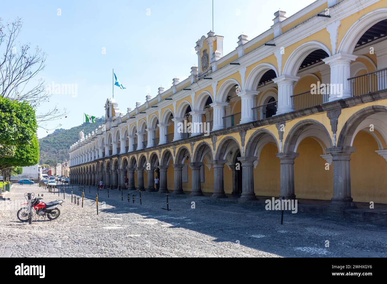 Portal Panaderas, Calle del Arco, Antigua, Departement Sacatepéquez, Republik Guatemala Stockfoto