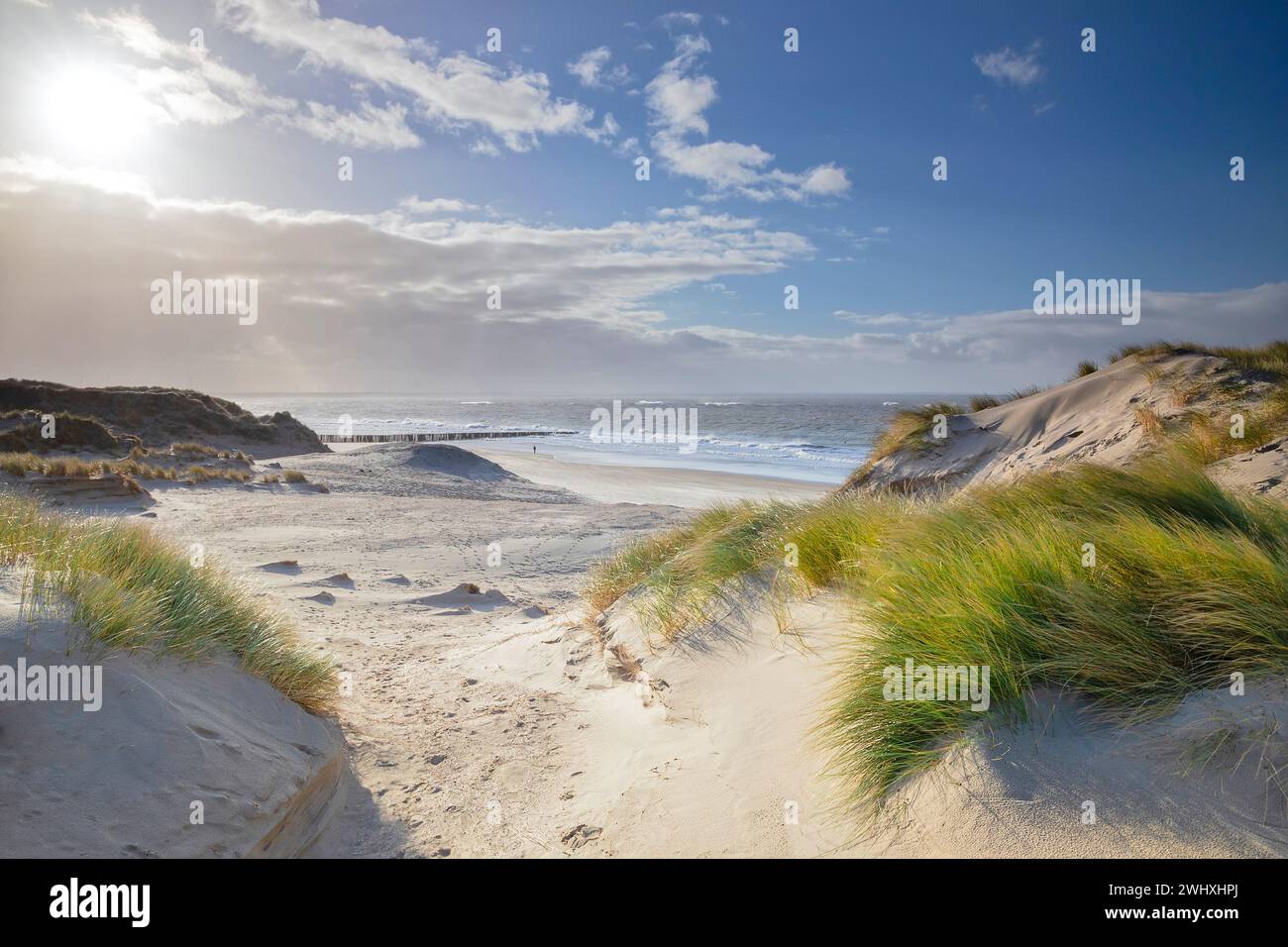 Schöner sonniger Sommertag am Strand Stockfoto