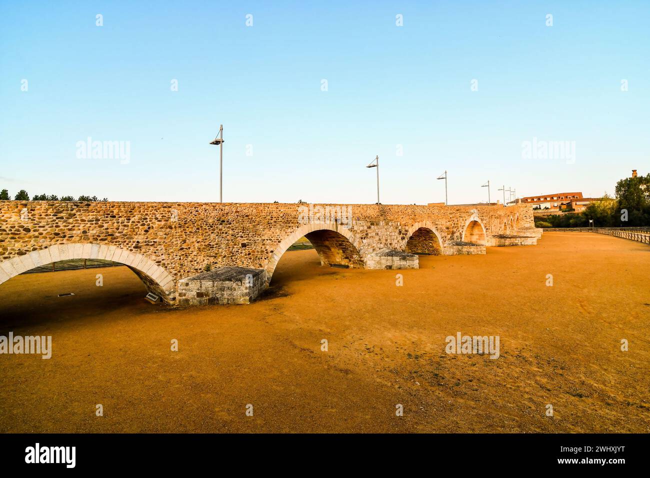 Detailansicht des Krankenhauses de orbigo in leon spanien. Stockfoto