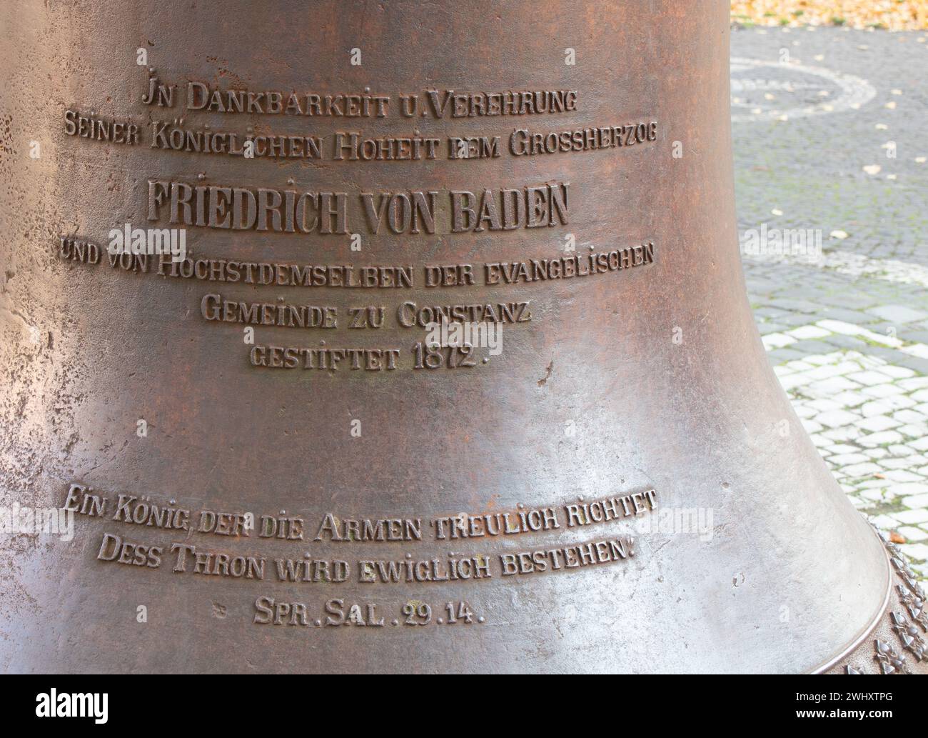 Liberty Bell, Evangelische Lutherkirche in Konstanz Stockfoto