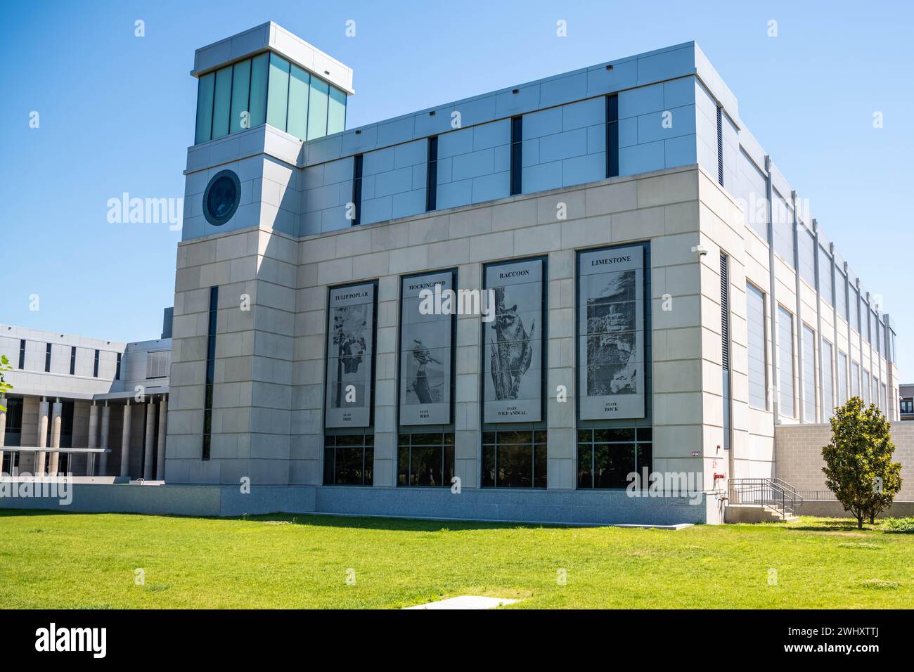 Eine Sammlung und aufbewahrte Bücher und Aufzeichnungen über historische Ereignisse in Nashville, Tennessee Stockfoto