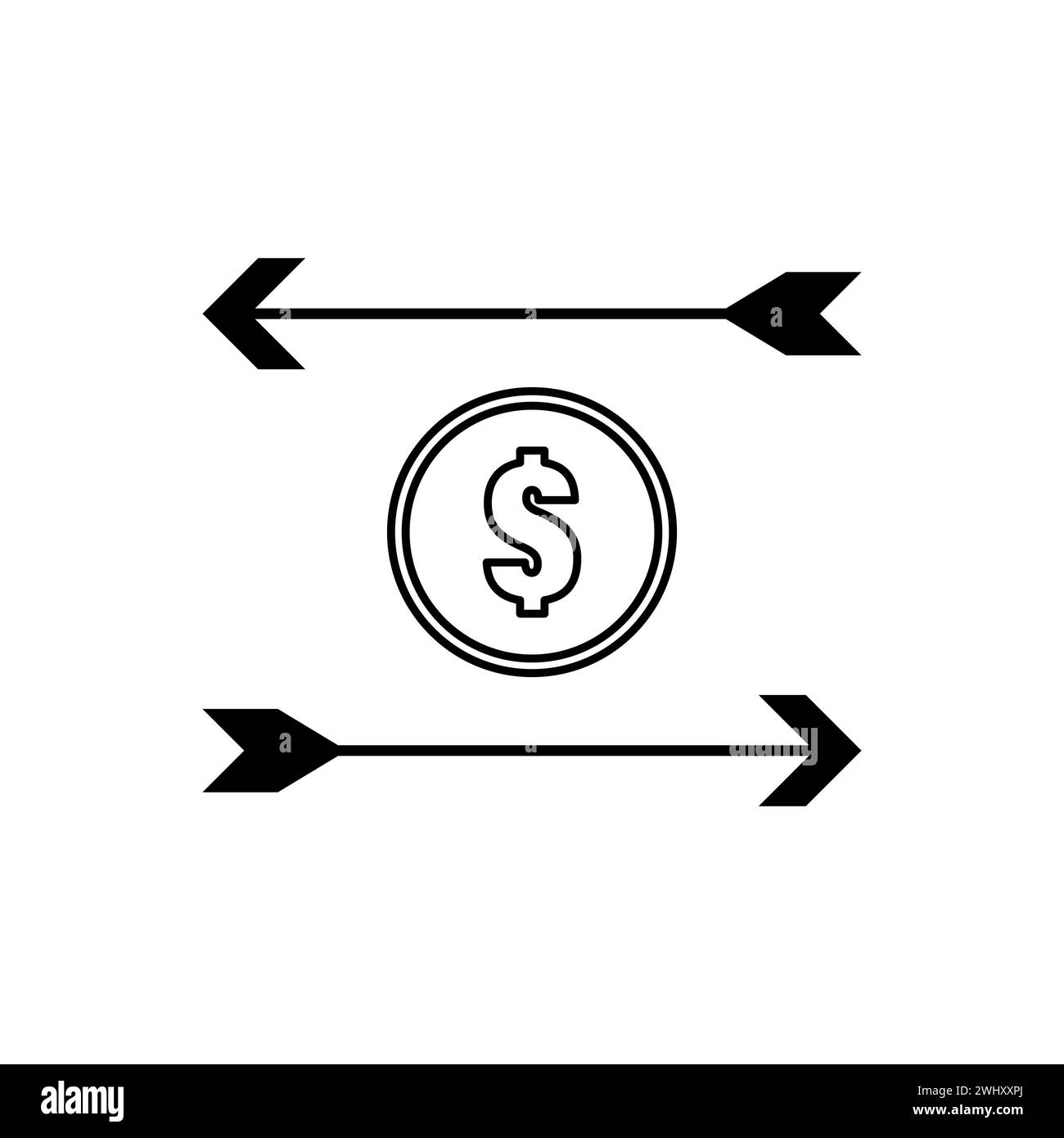 Symbol "Geldtransaktion". Vektorabbildung. EPS 10. Stock Vektor