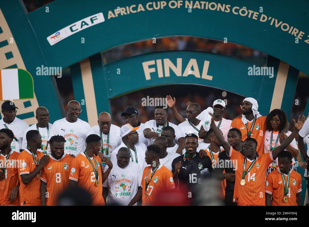 AFACON FINAL, ABIDJAN, ELFENBEINKÜSTE, FREITAG, 11. FEBRUAR, 2024. Trophäenzeremonie Stockfoto