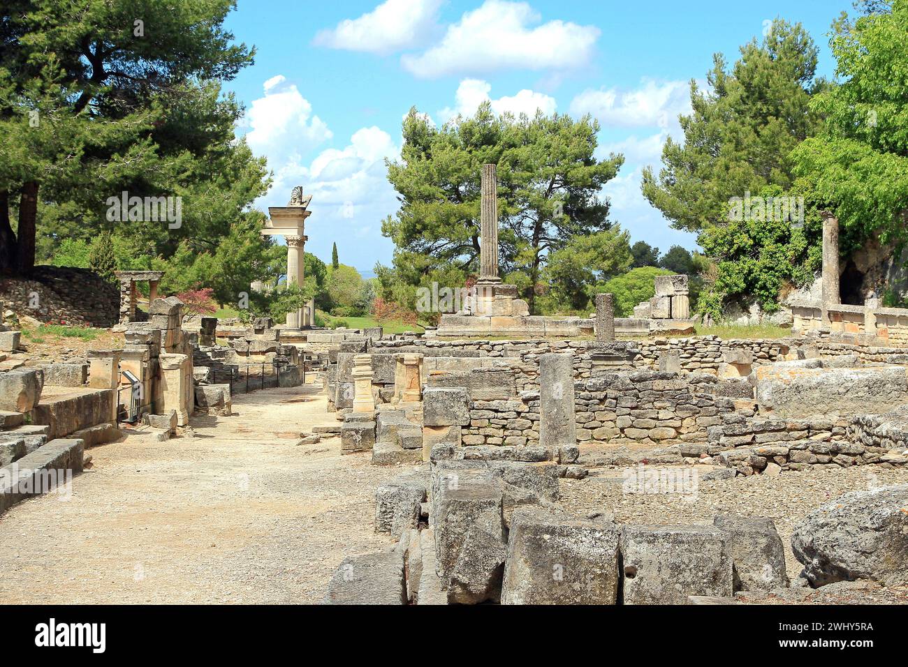 Glanum, Ruinen, archäologische Stätte, Saint-Remy de Provence, Frankreich Stockfoto