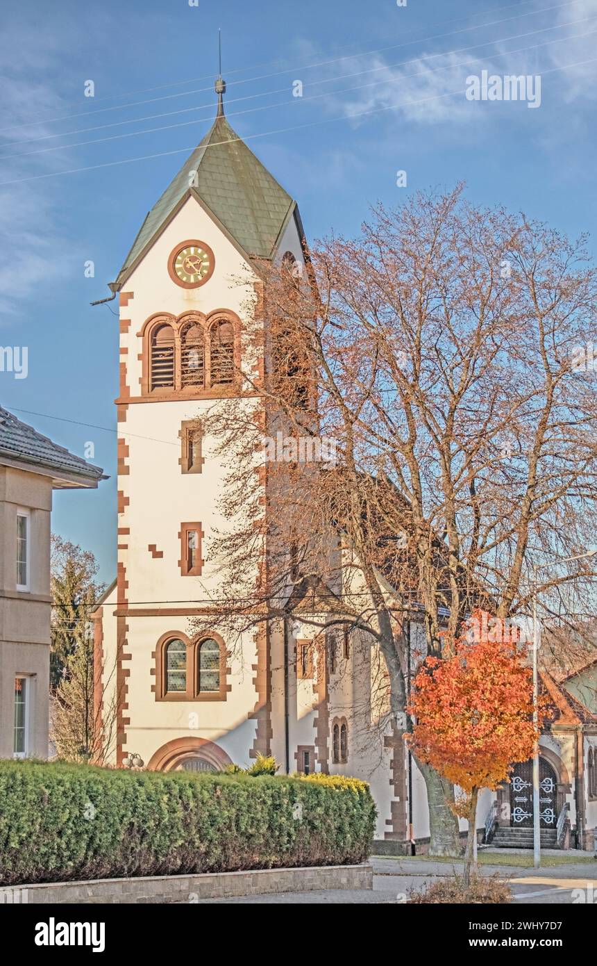 Evangelische Kirche Spaichingen, Bezirk Tuttlingen Stockfoto