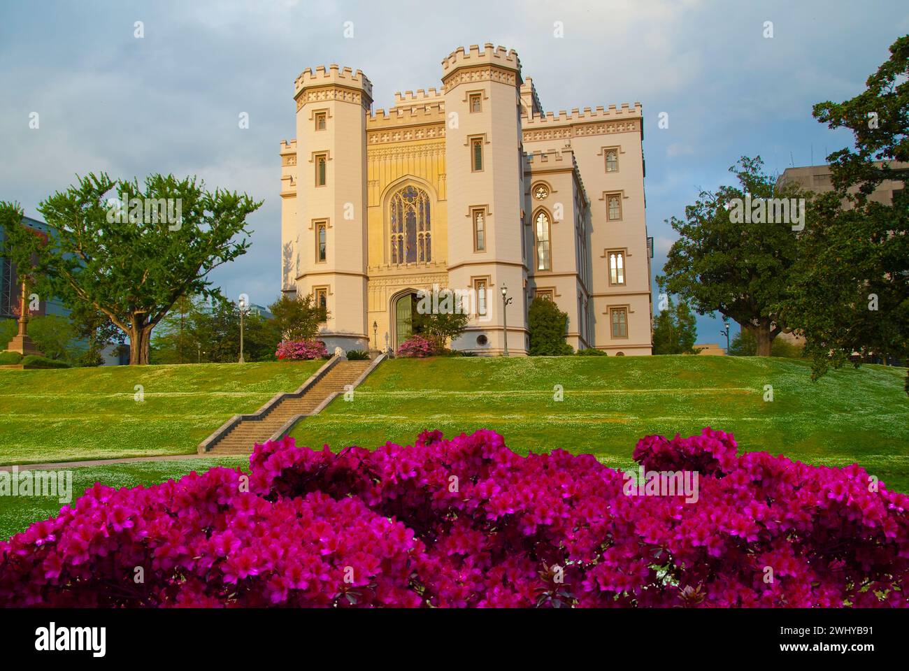 Das Old State Capitol von Louisiana, erbaut 1847, ist eines der besten Beispiele für gotische Architektur in den Vereinigten Staaten - heute Museum of Political History Stockfoto
