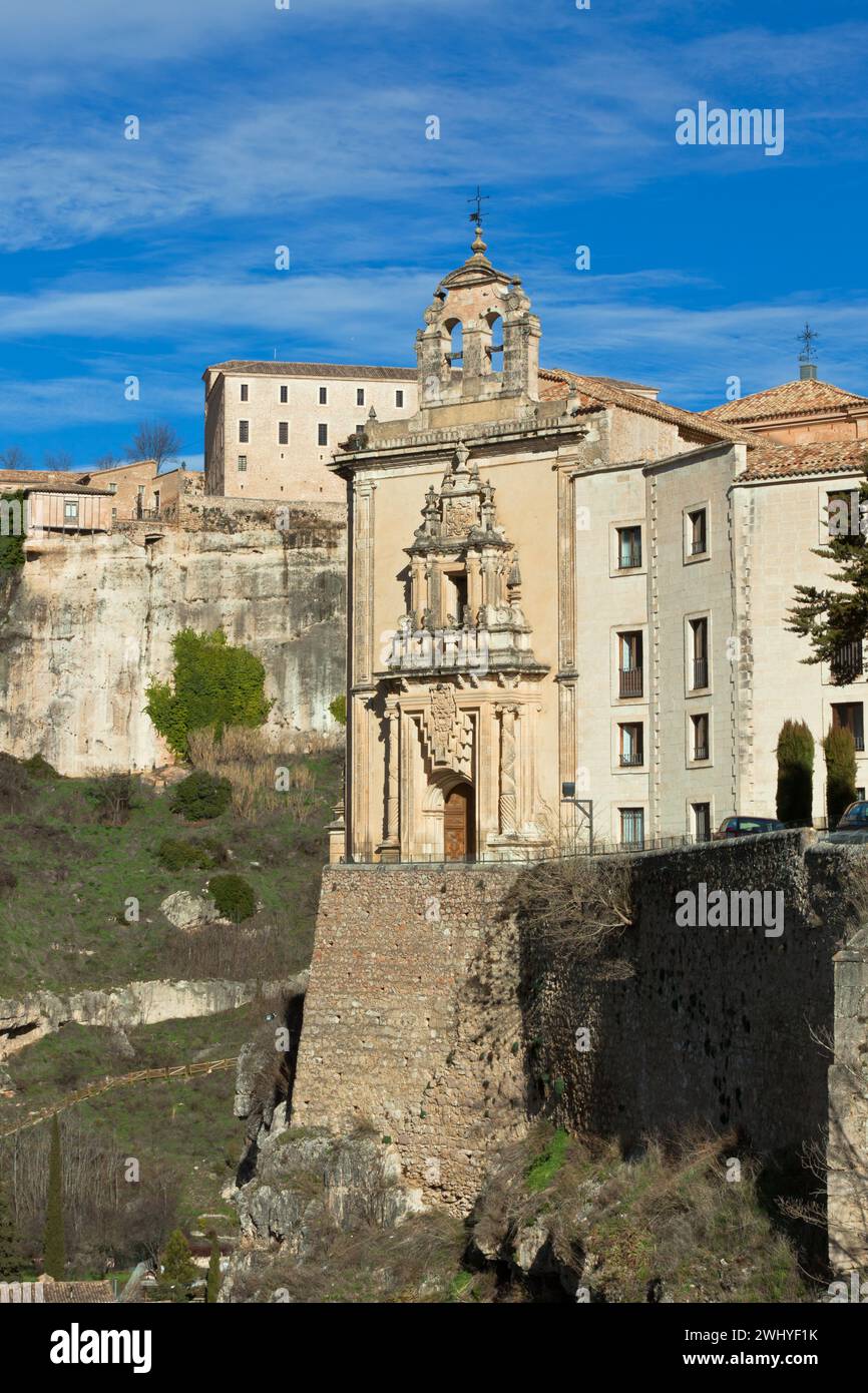 Klippenhäuser von Cuenca, Spanien Stockfoto