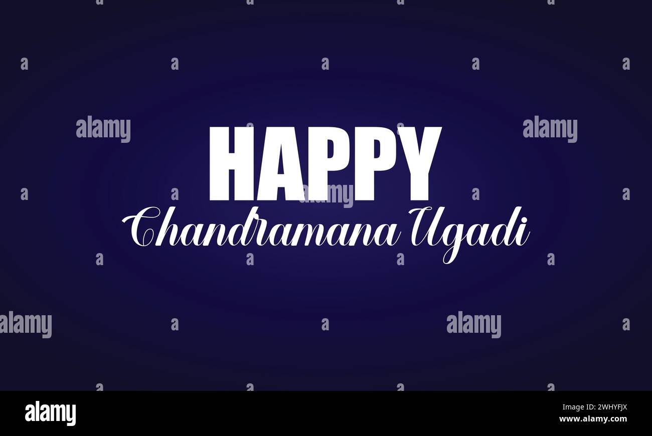Happy Chandramana Ugadi stilvolle Textabbildung Stock Vektor