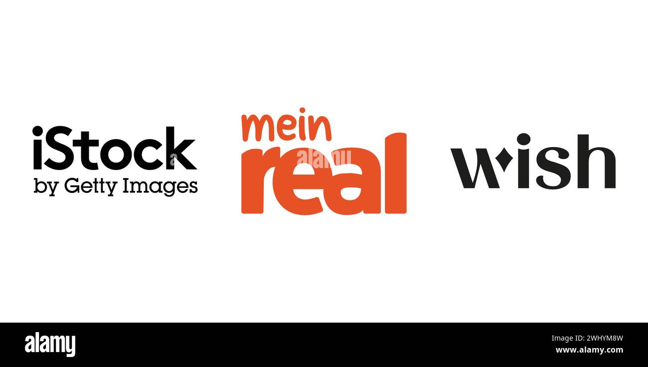 IStock, Wish, mein Real. Vektor-Editorial-Markensymbol. Stock Vektor