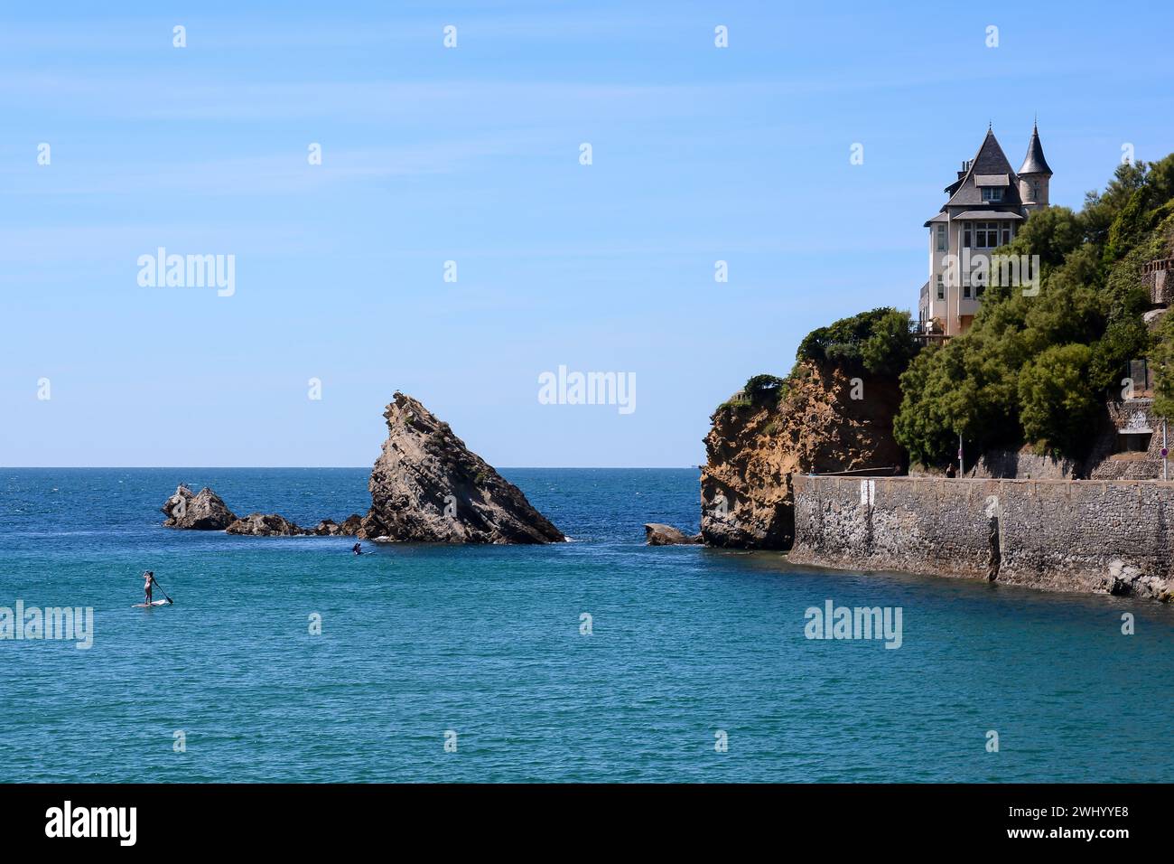 Details und Landschaften der Stadt Biarritz in Frankreich Stockfoto