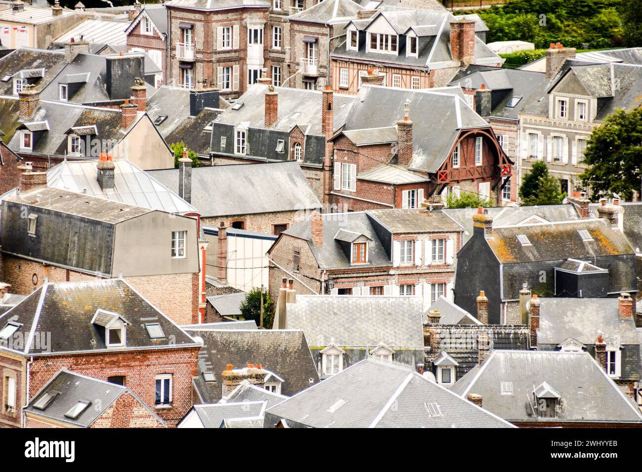 Falaise d'Amont Etretat Stadt Normandie Frankreich Europa Stockfoto